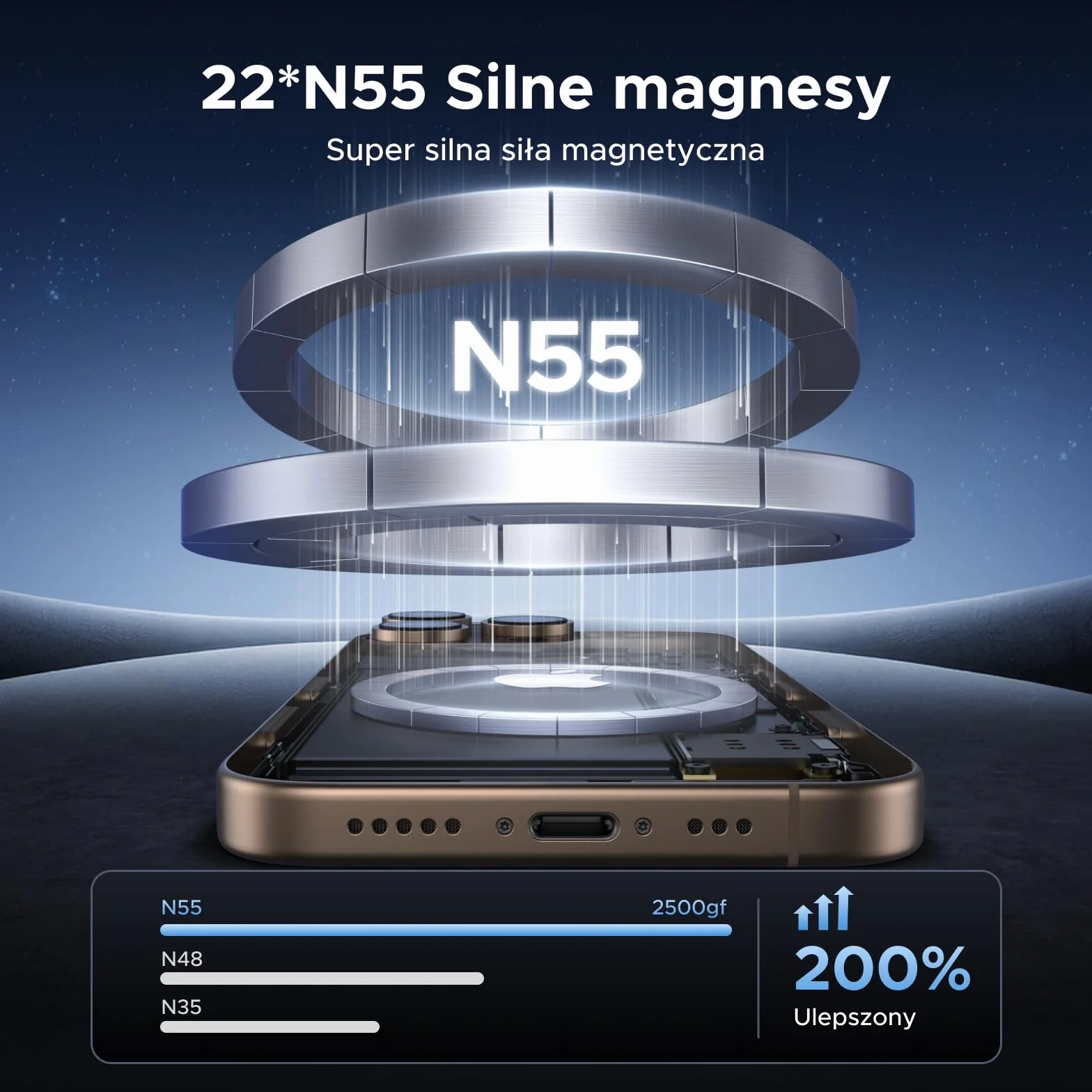 UGREEN Magsafe Uchwyt samochodowy N55 Super siła magnetyczna z ultra mocną przyssawką i silikonową podkładką, uchwyt na telefon komórkowy do samochodu Kompatybilny z iPhone 17 16 15 14 13 12 Pro Max