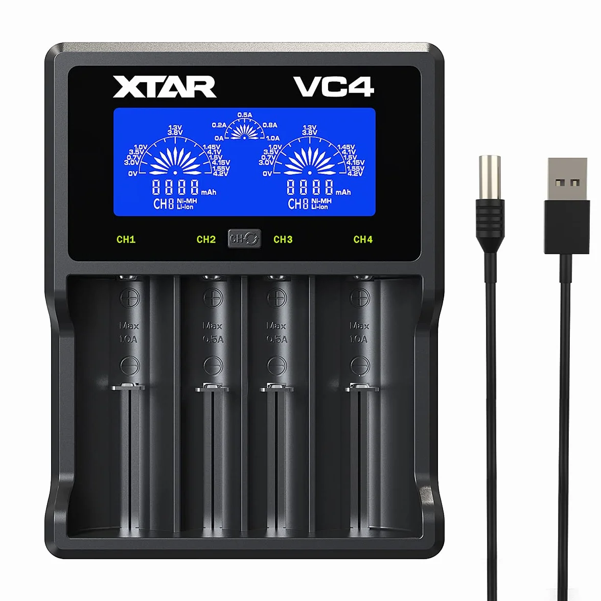 Xtar VC4 Ładowarka Do Akumulatorów 4 Sztuki Czarny
