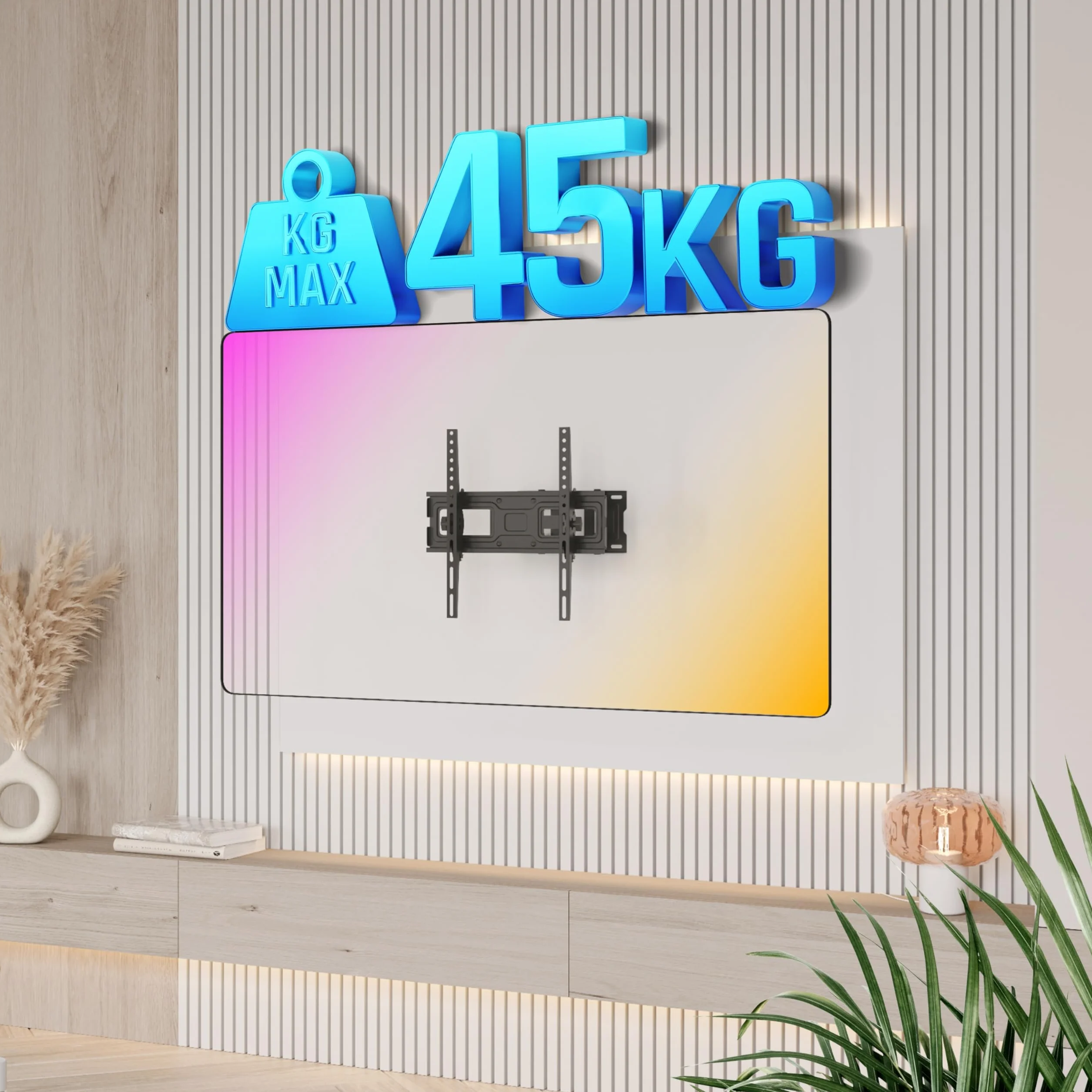 RICOO Uchwyt ścienny do telewizora S6244, uchylny 32-55 cali, VESA 400x400 mm, do 60 kg