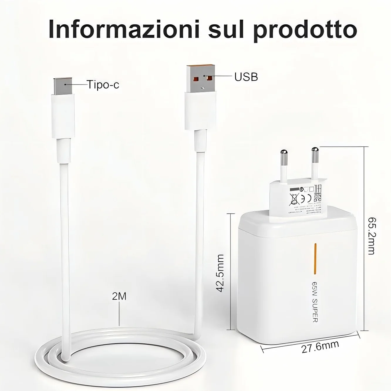 Szybka ładowarka 65 W z kablem USB C 2M 6A do ładowania OPPO SUPERVOOC, SUPERVOOC ładowarka sieciowa do OPPO Find X7 Ultra X5 Pro X6 X3 Reno10 Reno 8 Reno 7 A74 A72 Oneplus 11