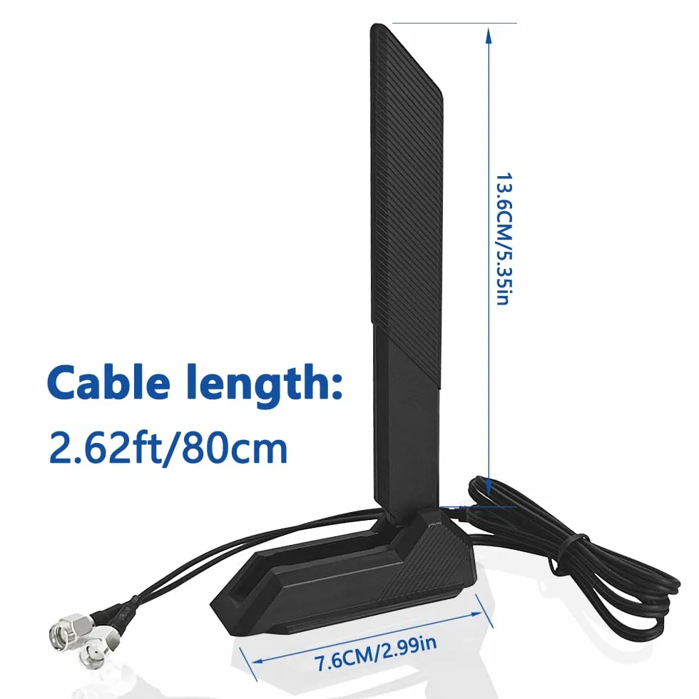 Gintai Kabel antenowy 6E do ASUS 2T2R ROG Strix X570-E Gaming WiFi II, X670E-E Gaming WiFi 14008-02650500 14008-02650600 (czarny) NUC13RNGi9 NUC13SBBi9