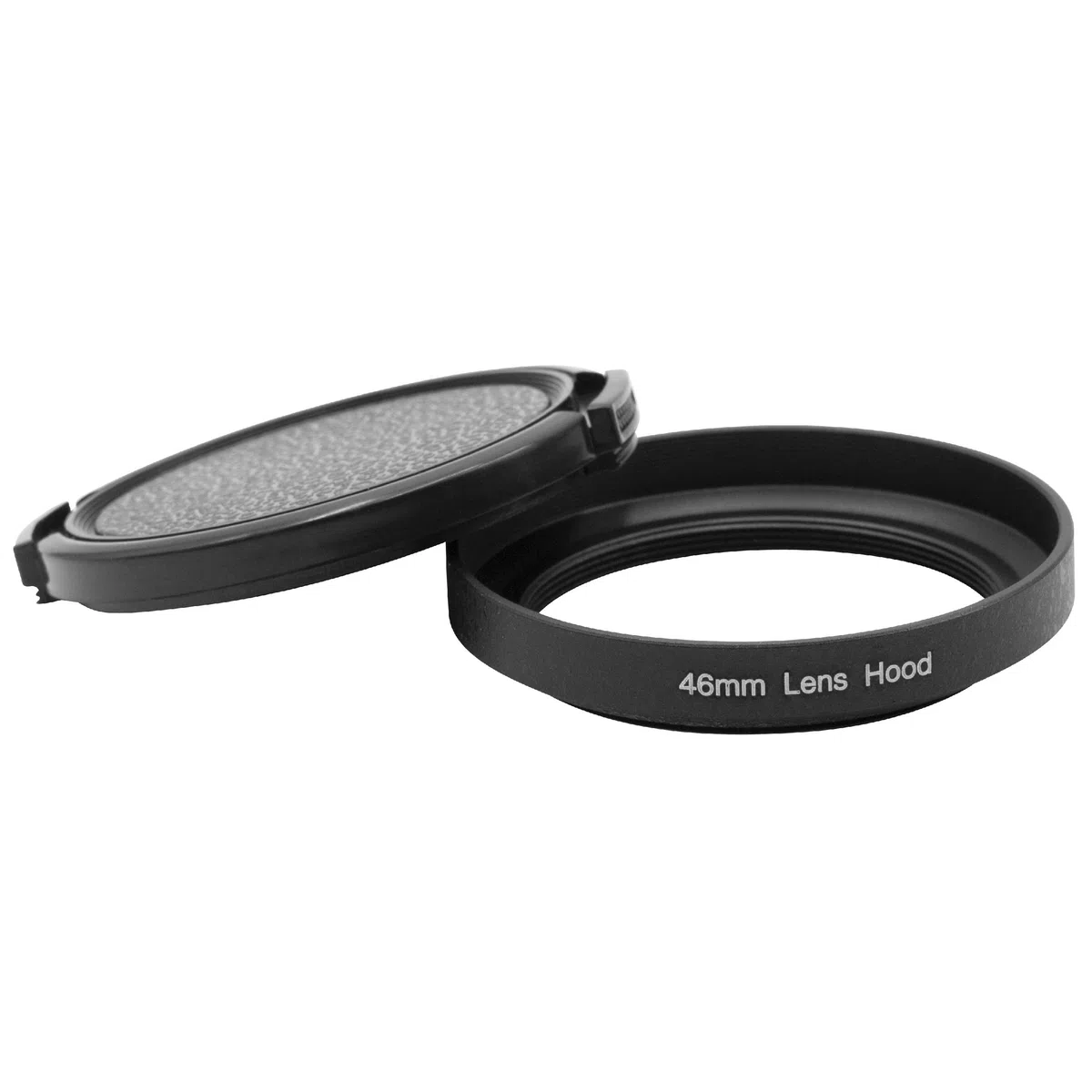 vhbw Osłona obiektywu kompatybilna z Panasonic Lumix G | Obiektyw G1, GF1, GH1 46 mm, czarny, metal, okrągły, 5,7 cm