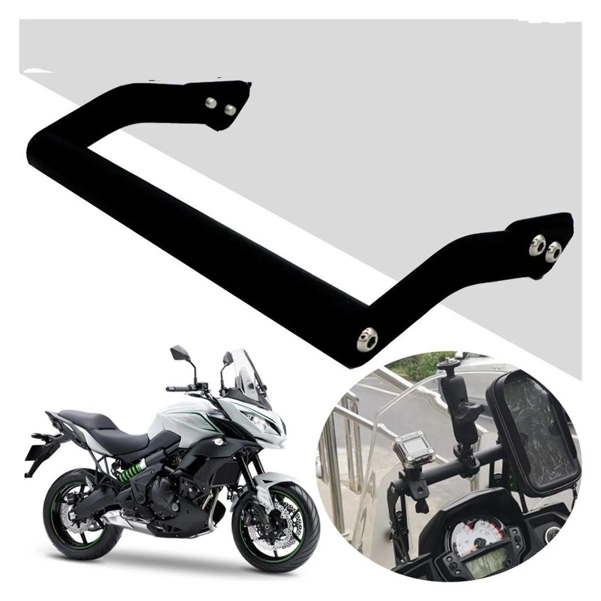 Motocyklowy uchwyt na telefon uchwyt do montażu GPS dla KLE650 do KLE 650 2015-2021 akcesoria motocyklowe uchwyt na telefon wsparcie nawigacji GPS wspornik płyty