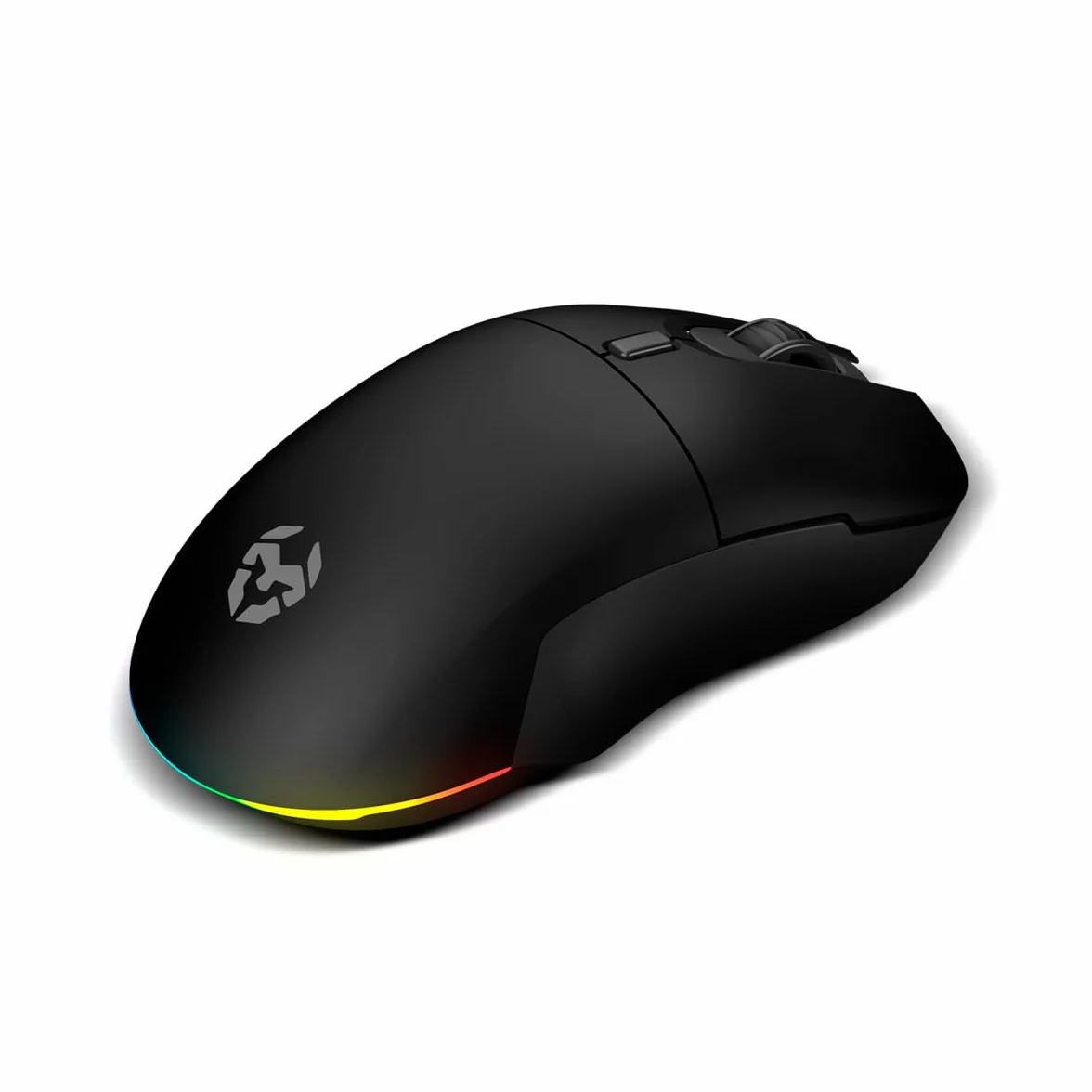 KROM KOMET Bezprzewodowa mysz do gier RGB, czujnik Pixart PMW 3212, 8 przycisków, 5 DPI 2400, 2,4 GHz, czarna