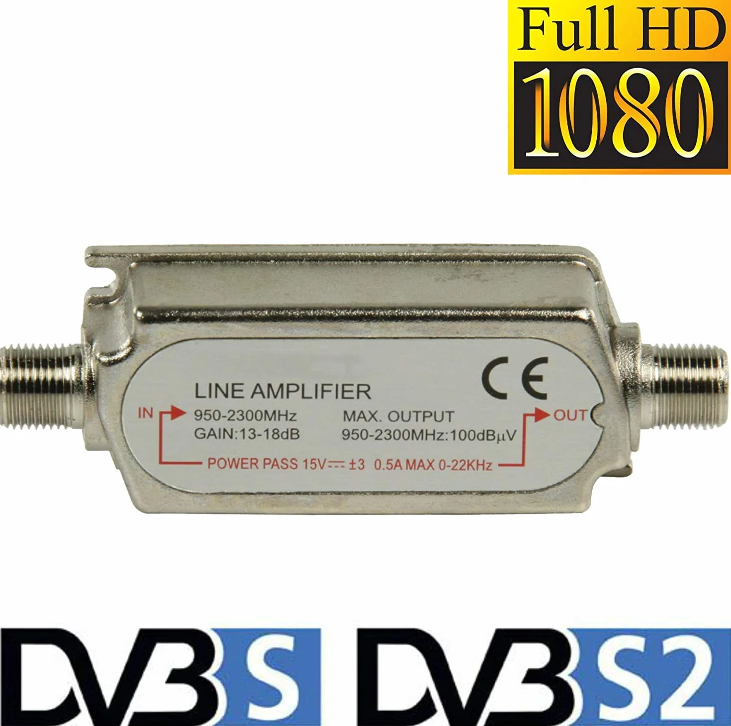 TronicXL Profesjonalny wzmacniacz satelitarny DVBS2 DVB-S2 Inline szerokopasmowy SAT wzmacniacz TV PreAmp