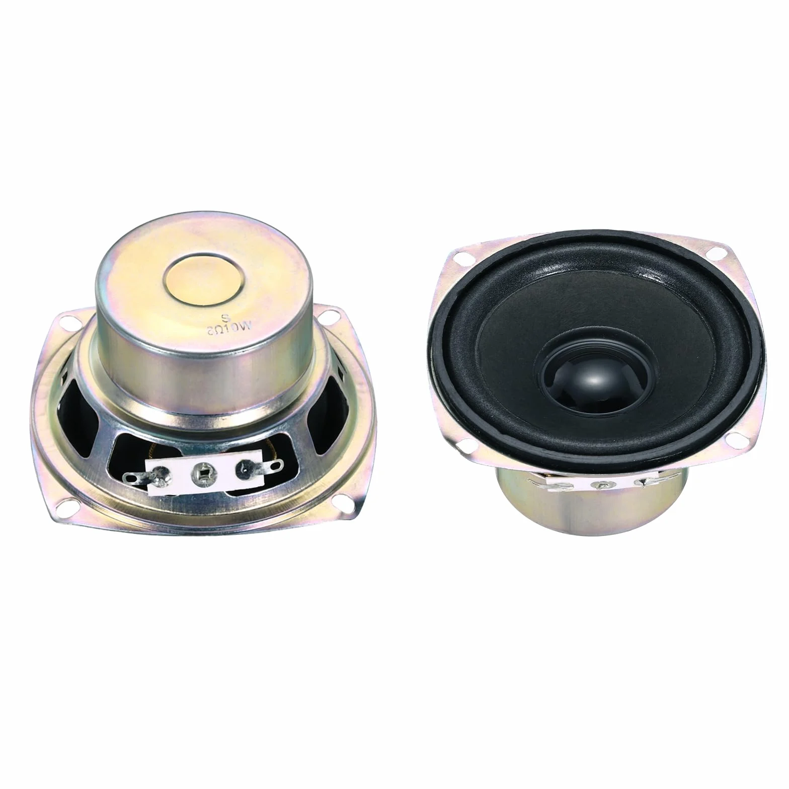 QUARKZMAN 2 szt. 10 W 8 Ohm małe głośniki metalowa obudowa kwadratowy wewnętrzny głośnik mikro magnetyczny do głośników Mini DVD EVD przenośny przenośny multimedialny