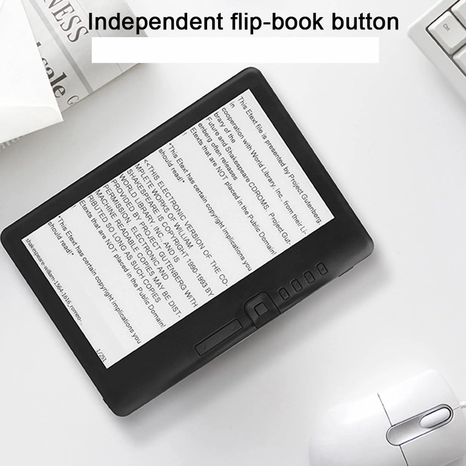 Czytnik E-booków, BK7019 Solidny i Trwały Czytnik E-booków, 7-calowy Wodoodporny Przenośny Czytnik Książek dla Dorosłych (GEERYZHEdwev92h64y-02)