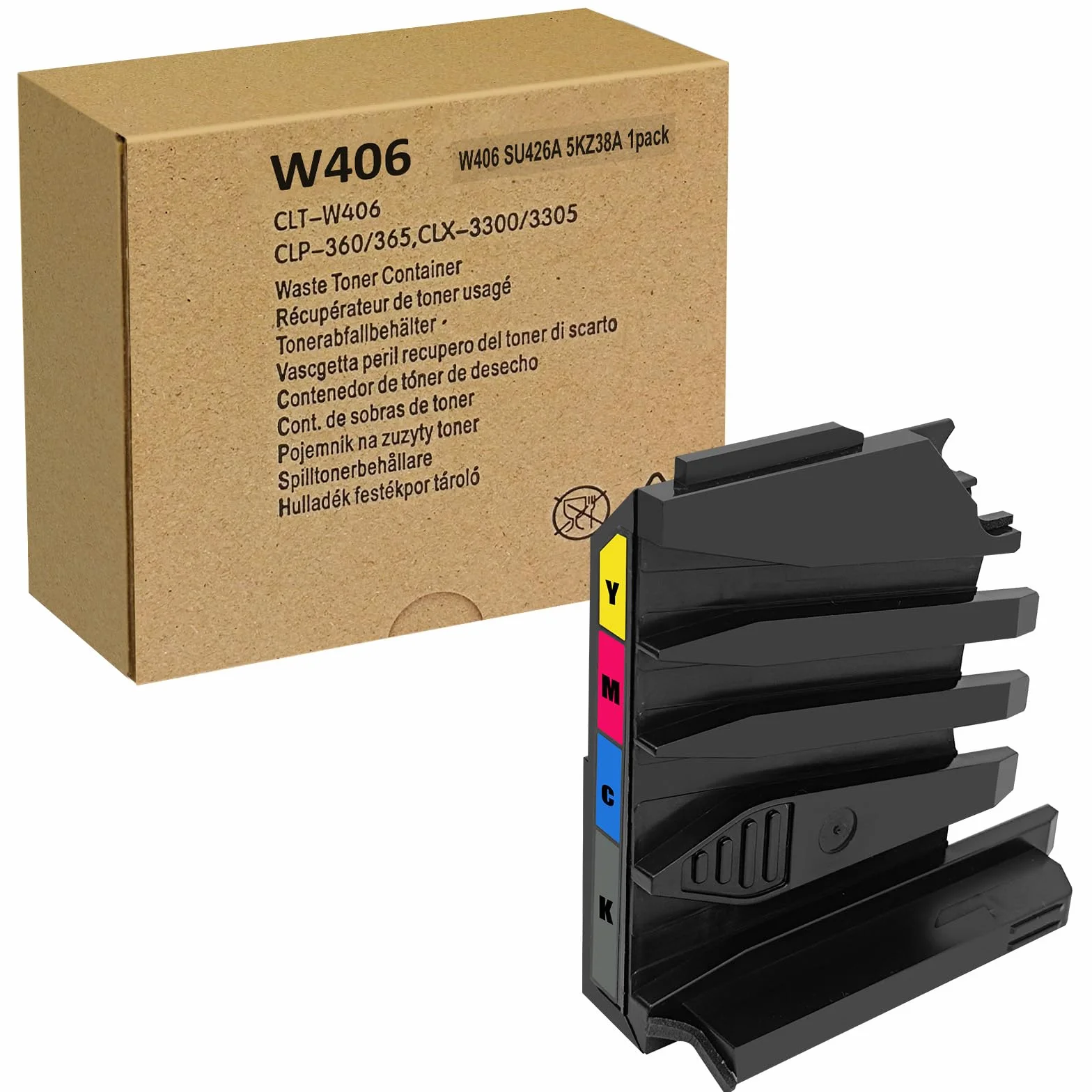 CLT-W406 W406 pojemnik na toner resztkowy SU426A kompatybilny z Samsung CLP-360 CLP-365 CLX-3300 CLX-3305 SL-C410 SL-C430 SL-C460 SL-C480 SL-C480W drukarka 7000 Boczny wkład na odpady