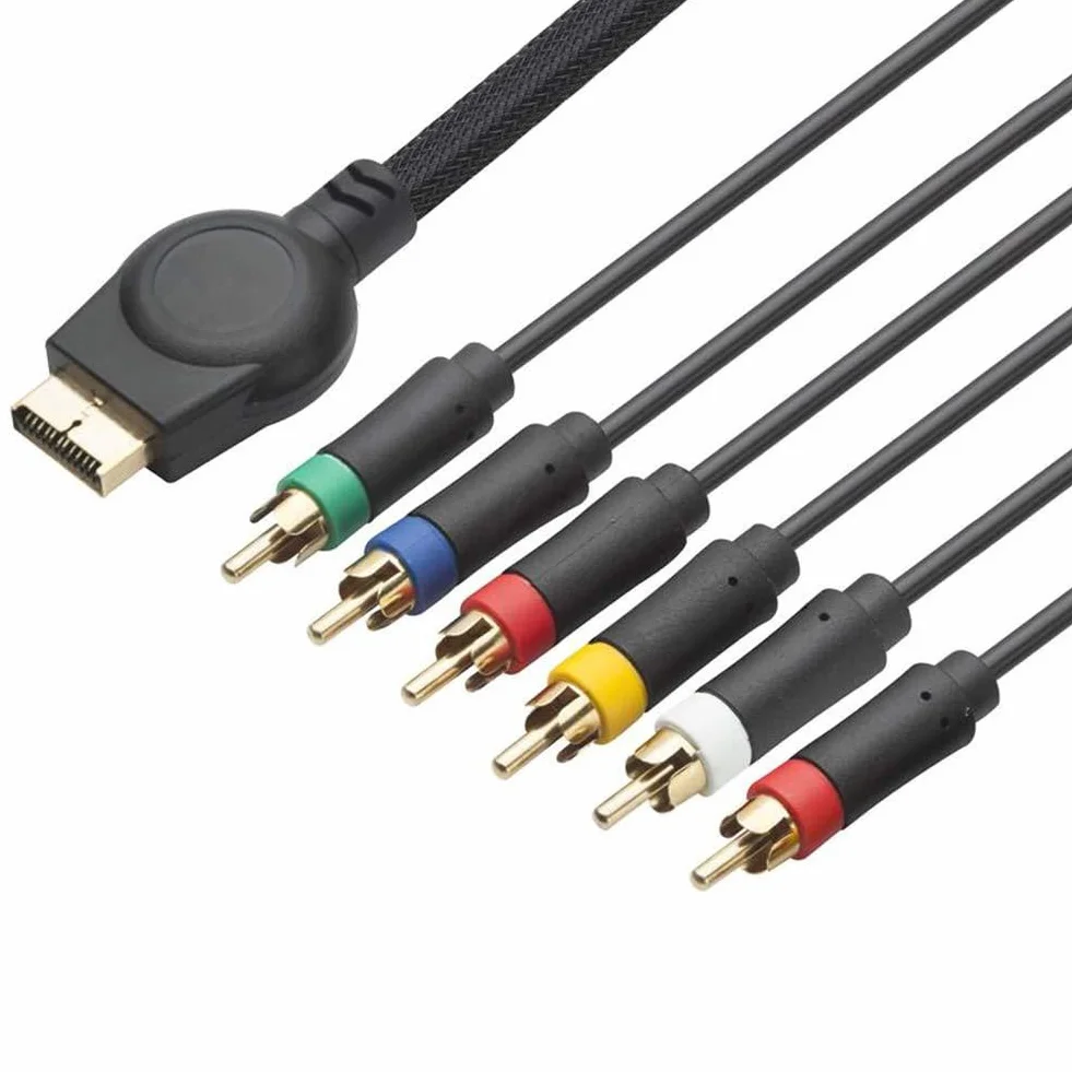 PS2 PS3 Kabel Komponentowy AV, 1,8 m Kabel Audio Wideo HD 1080P Kable do Komponentów YPbPr Wyjście YPRPB do Konsoli PS2/PS3, HDTV, Monitora