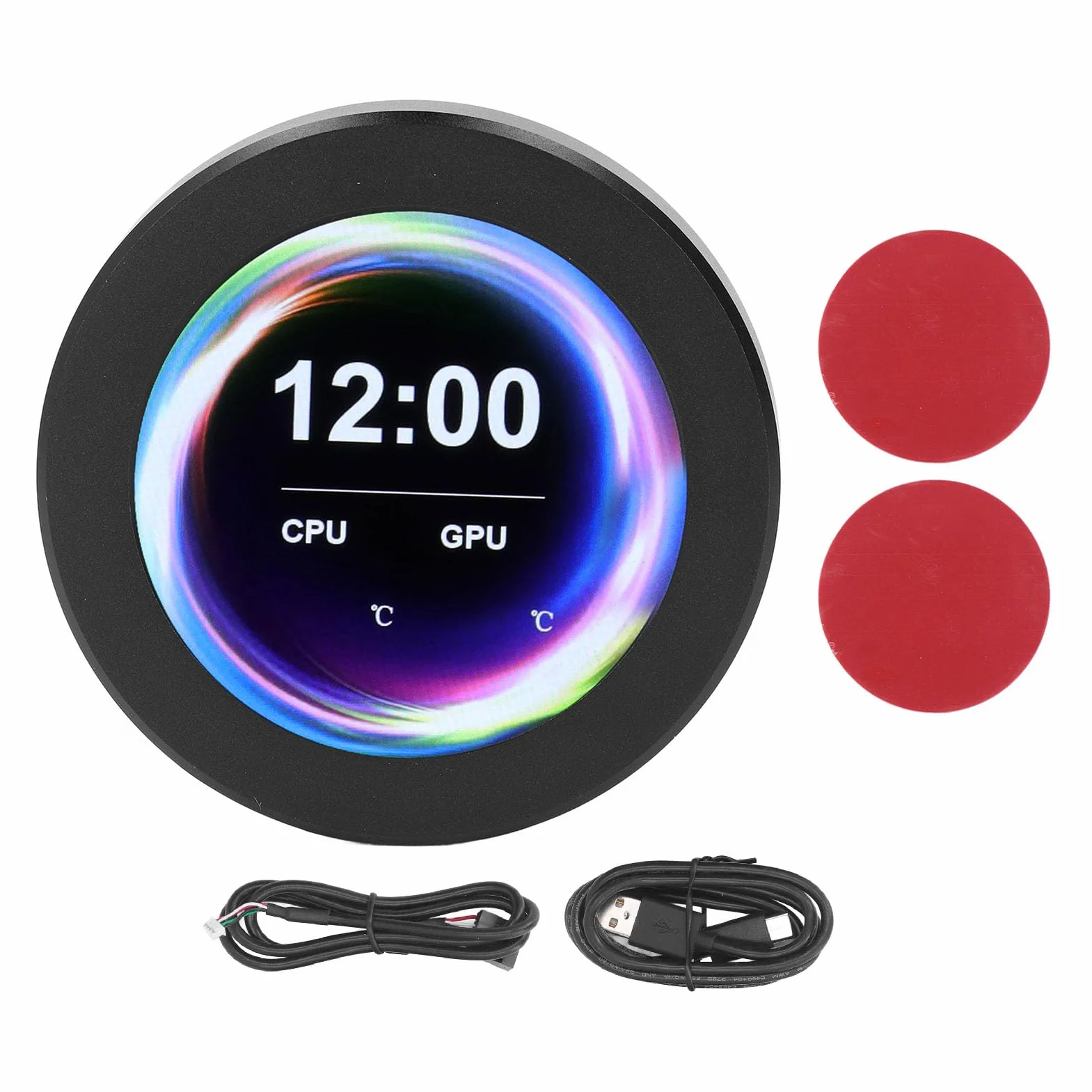 Zestaw Aktualizacji Ekranu Wyświetlania AIO 2.1in CPU LCD LCD Wyświetlacz Temp Monitor Części Komputera, Stop Aluminium, rozdzielczość 480x480, Typ C, Najzabawniejsze Memy do