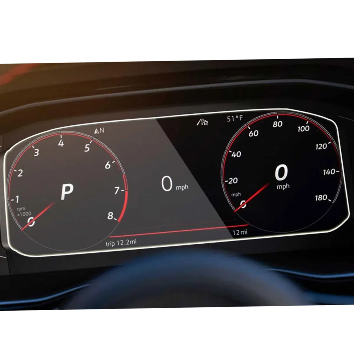 Dla VW,Dla Jetta A7 MK7 2019 2020 2021 2022 Folia ochronna do przyrządów samochodowych Ekran środkowy LCD Szkło ochronne ochronne