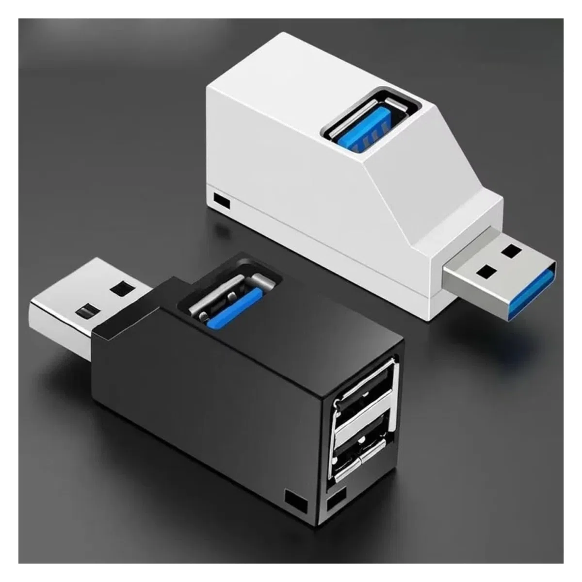 1/2 szt. 3-portowy hub USB szybki rozdzielacz do laptopa PC transfer danych (biały styl 3.0)