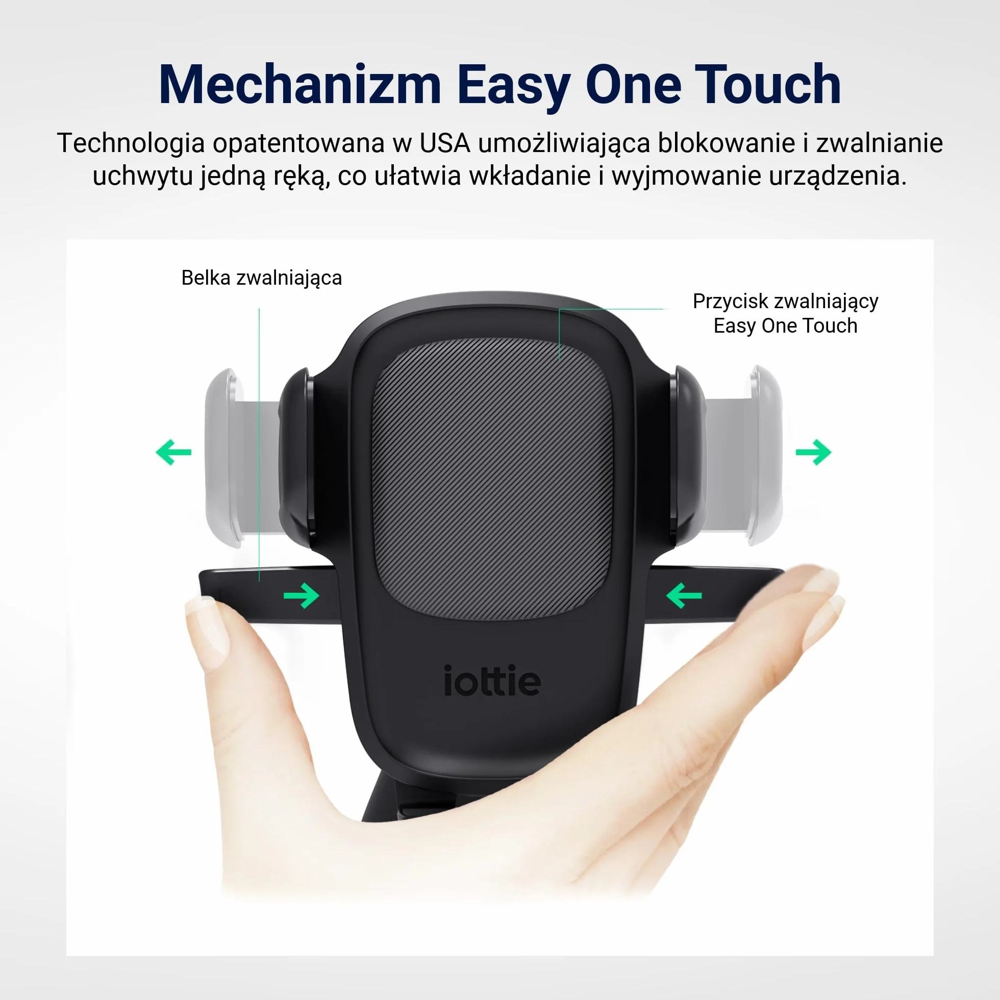 Iottie One Touch 5 Uchwyt na Telefon do Samochodu, Czarny, Dash