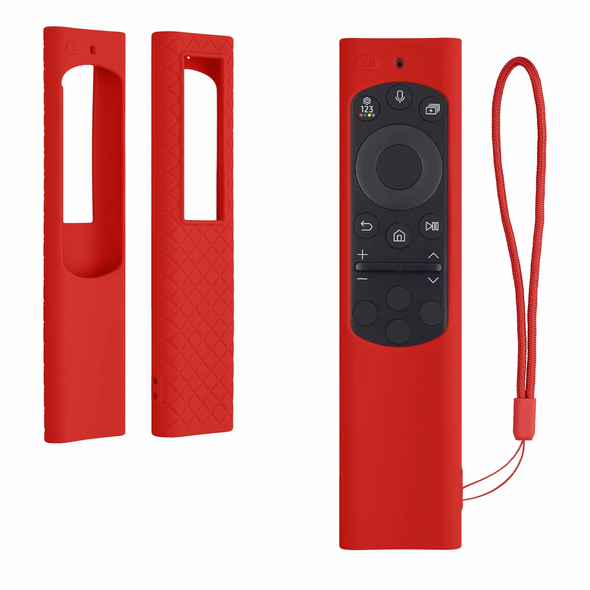 kwmobile Silikonowe etui z pilotem zdalnego sterowania kompatybilne z Samsung Smart TV TM2280e BN59-01385 / BN59-01386 / BN59-01391A Cover - antypoślizgowa obudowa ochronna z pilotem - czerwona