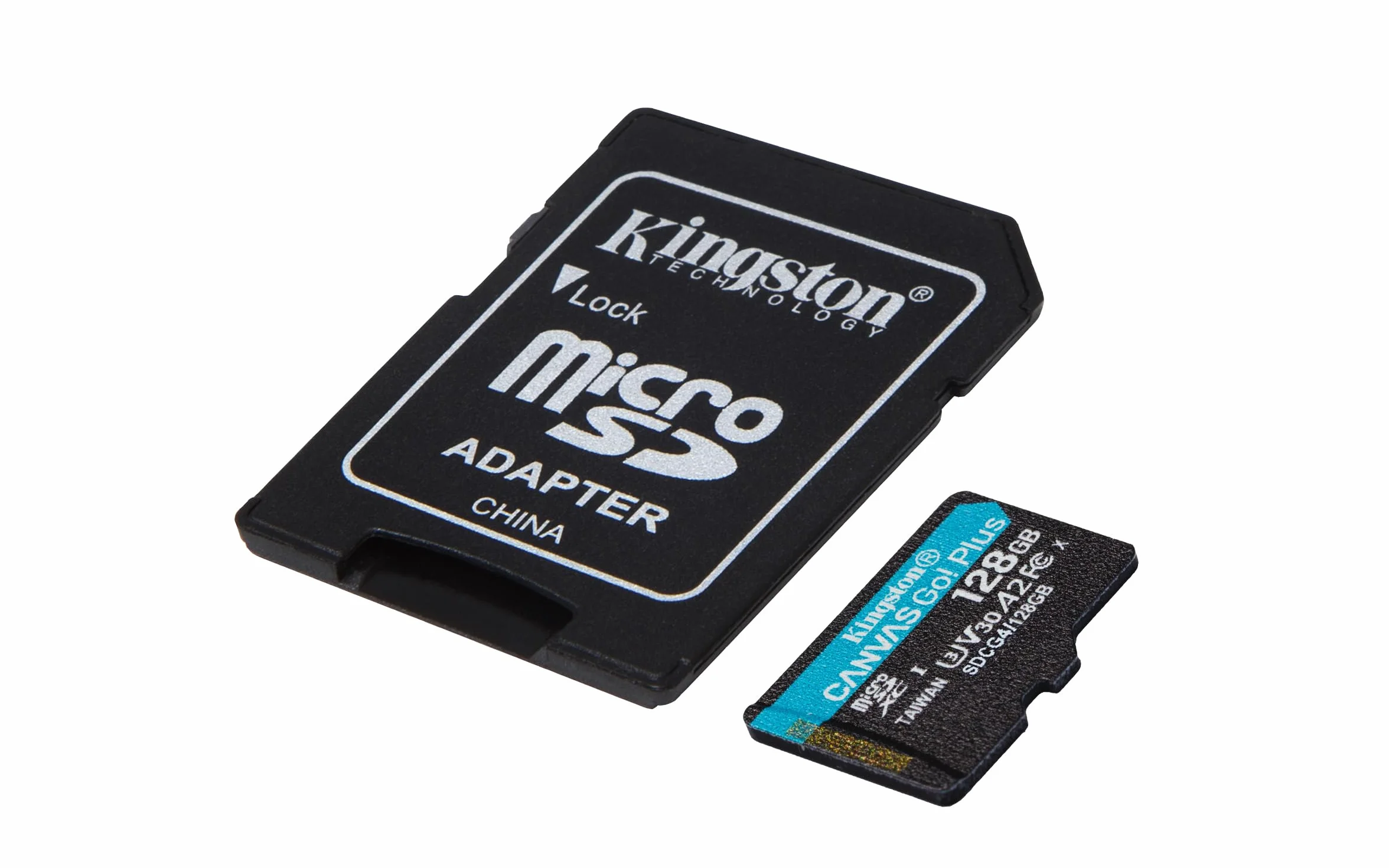 Kingston Canvas Go Plus karta pamięci microSDXC Gen4 200 MB/s A2 U3 V30 128 GB karta + adapter-SDCG4/128 GB