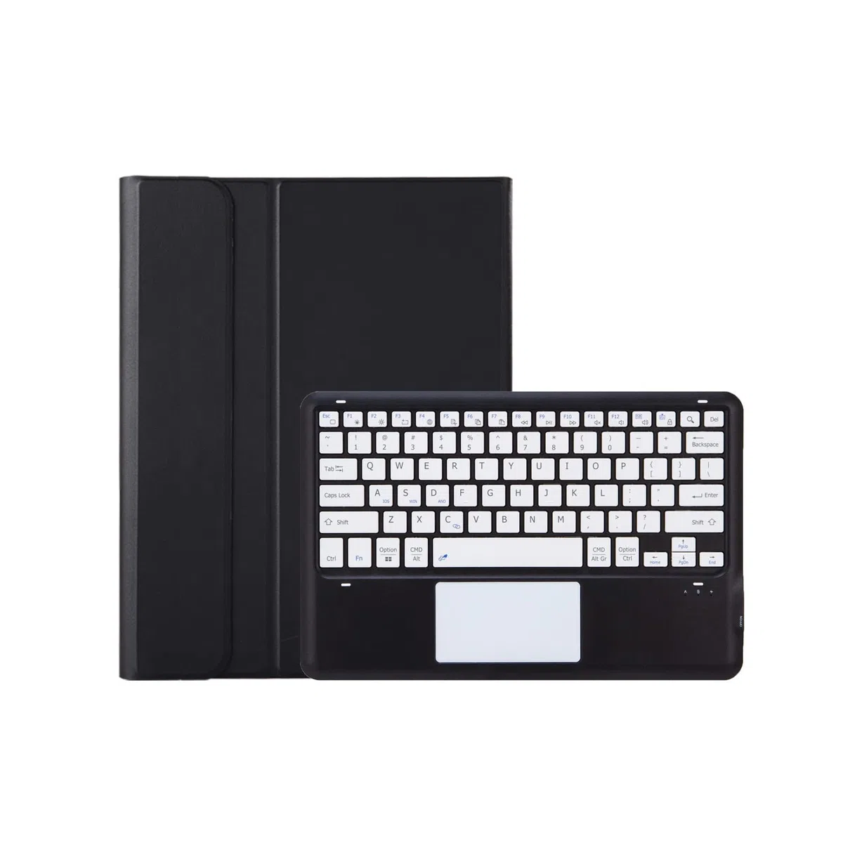 Etui na klawiaturę do Xiaomi pad Pro 12,5", odłączana klawiatura bezprzewodowa, miękka tylna obudowa TPU, czarna z touchpadem
