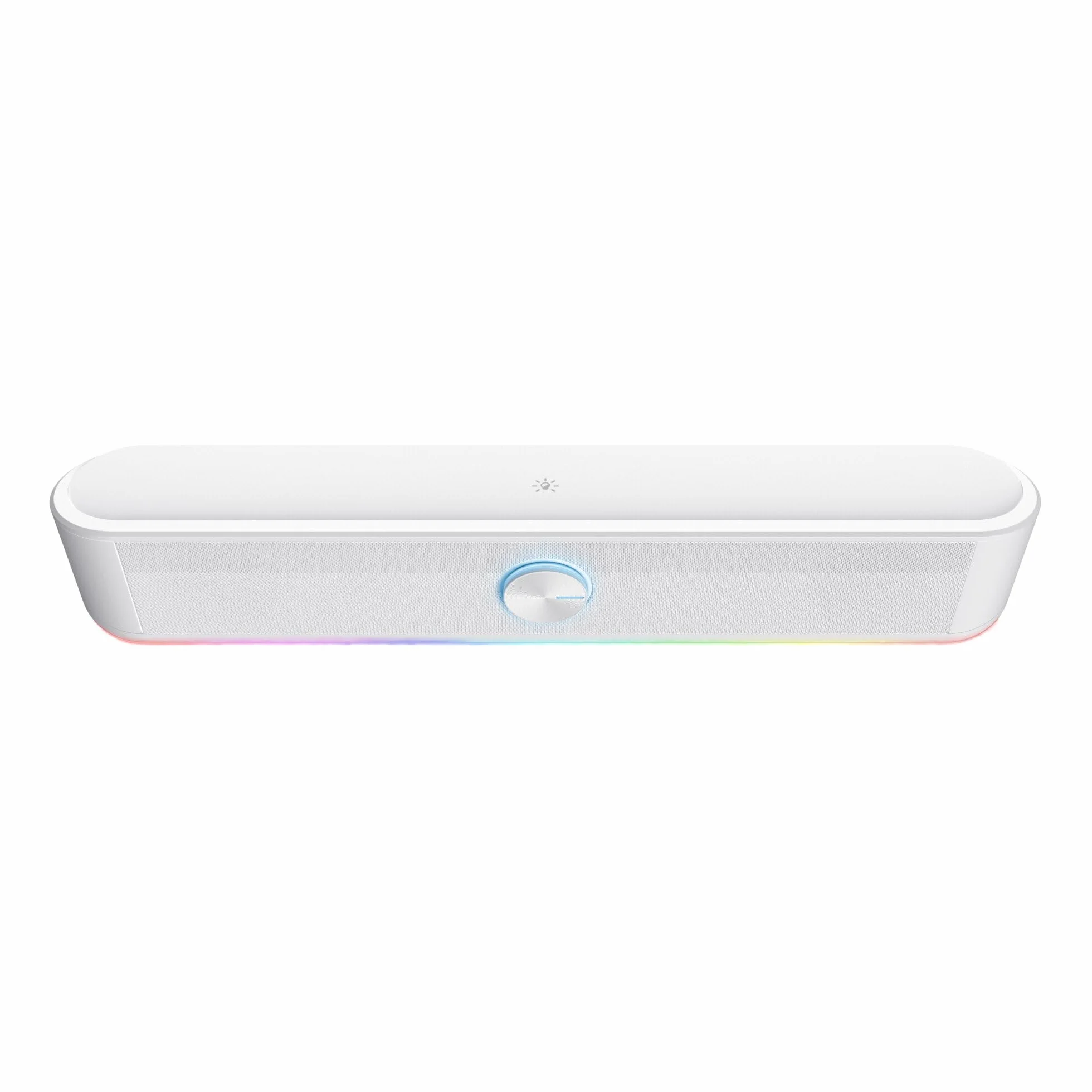 Rhox Soundbar RGB 1619W, Podświetlane Głośniki PC, Moc Szczytowa 12W, Głośnik Stereo USB, Biały