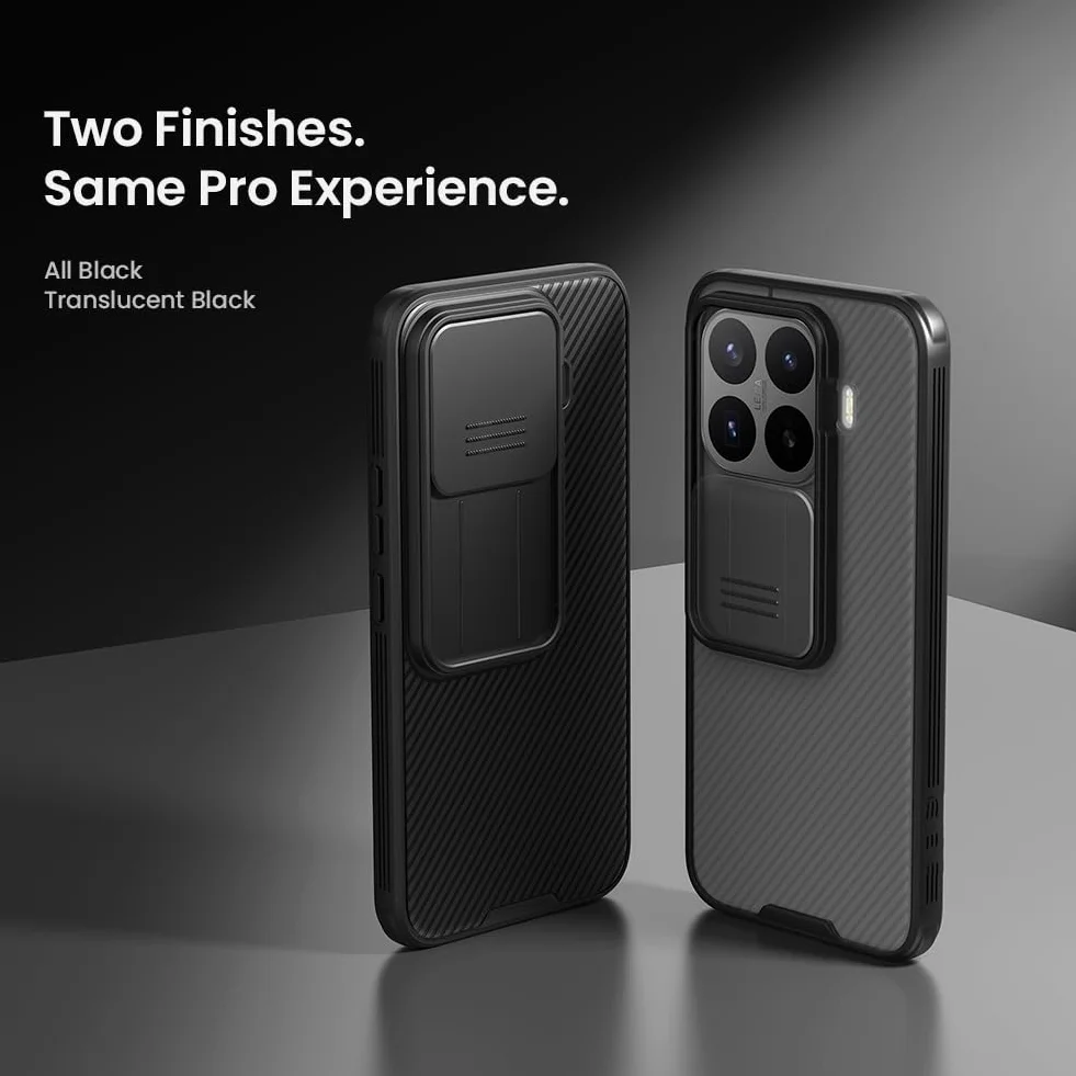 Etui do Xiaomi 17T Pro, osłona wsuwana [ochrona aparatu] paski odporne na odciski palców, odporne na wstrząsy, twarde etui ochronne (czarne, Xiaomi 17T Pro)