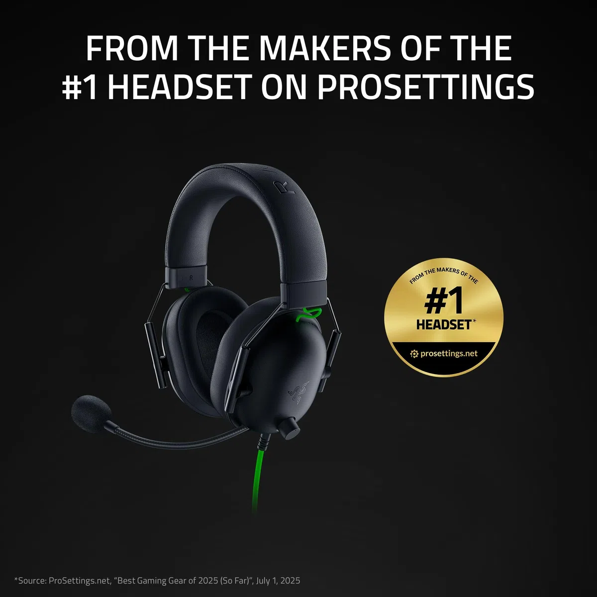 Razer Zestaw słuchawkowy do gier BlackShark V2 X: dźwięk przestrzenny 7.1, sterowniki 50 mm, poduszka z pianki z pamięcią kształtu, PC, PS4, PS5, Nintendo Switch, Xbox One, Xbox Series X i S, mobilne,