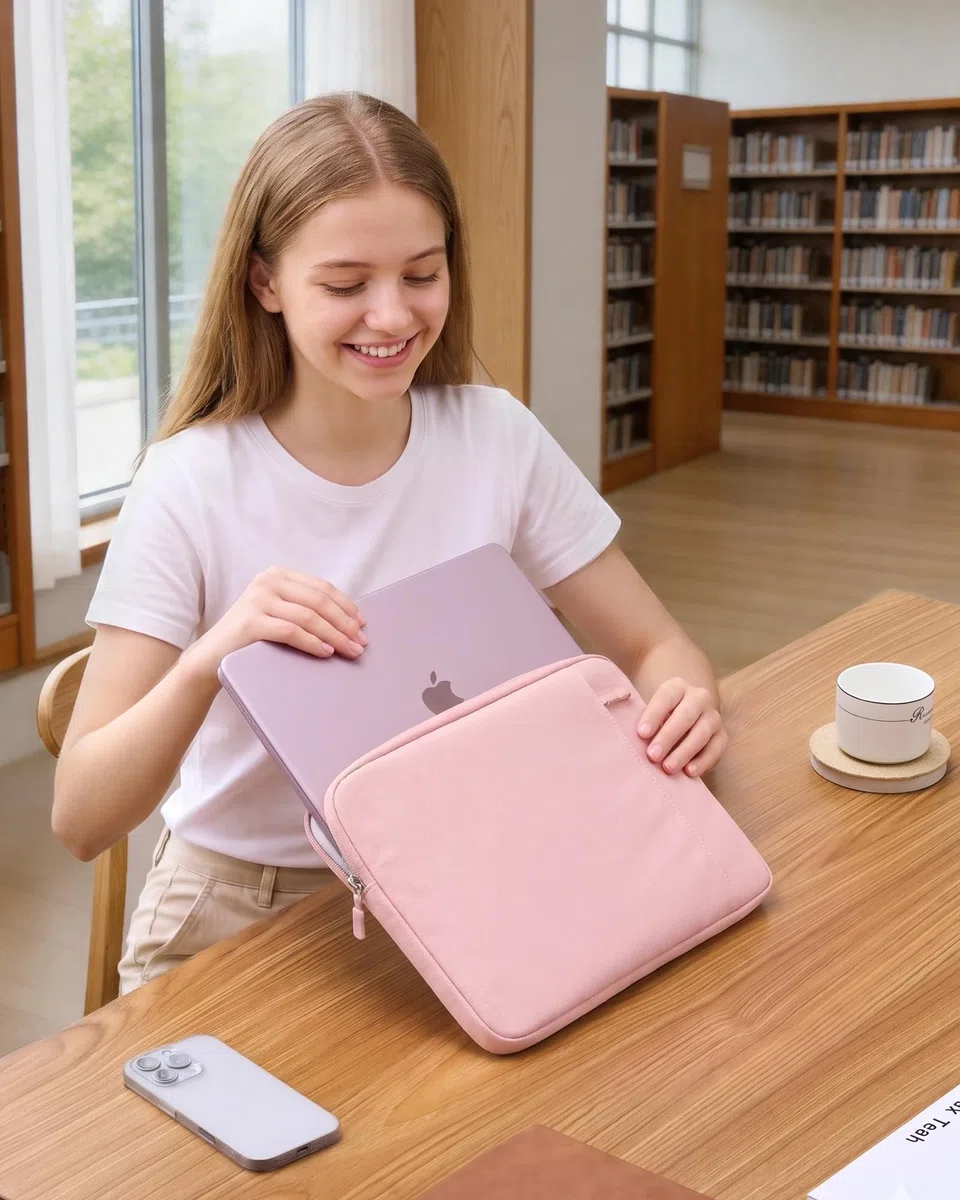 ProCase Pokrowiec na laptopa MacBook Neo 33.0 cm 2026 (model A3404, A18 Pro), etui ochronne z miękką podszewką, wąski rękaw podróżny z kieszenią na akcesoria, dopasowany do MacBooka Neo 33.0 cm