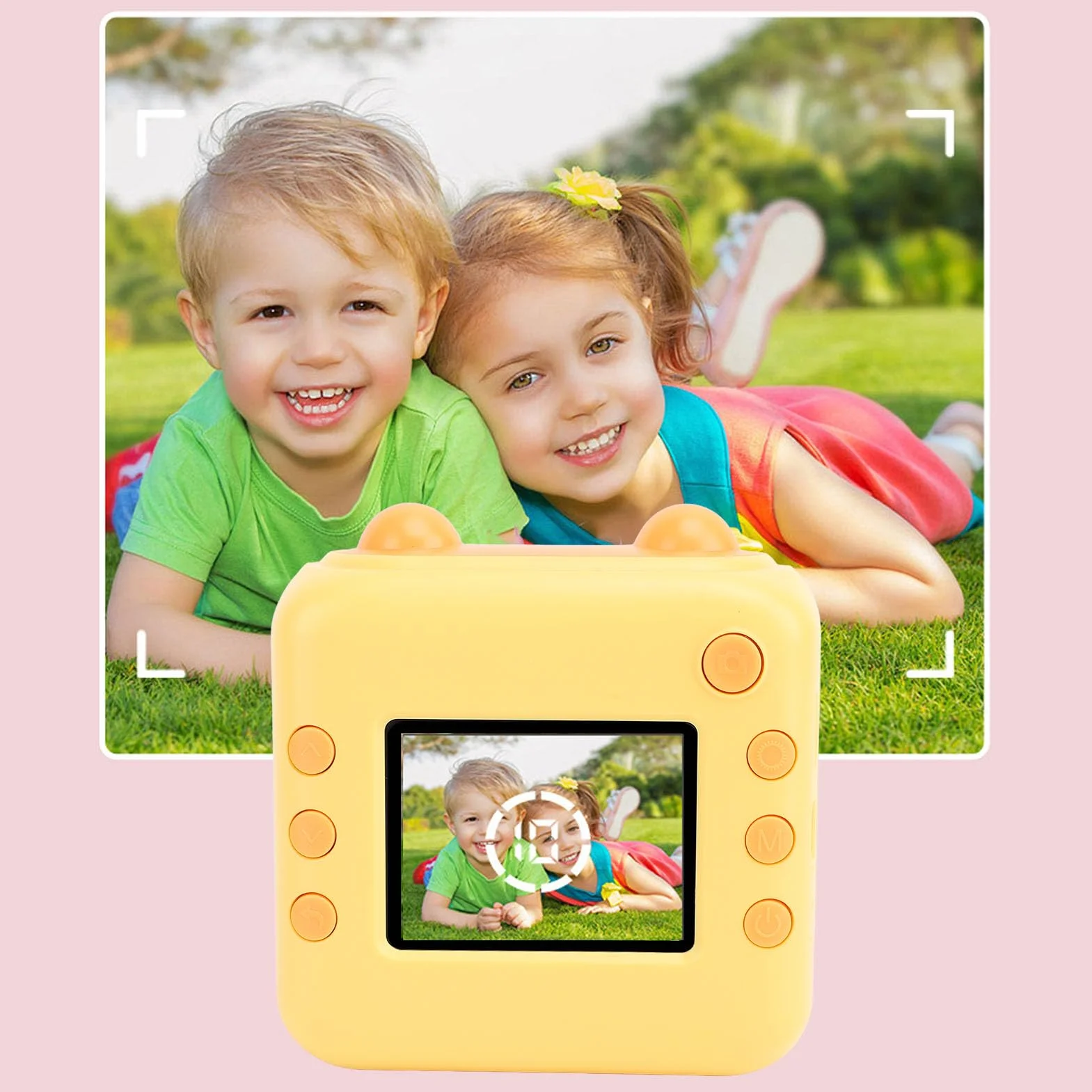 Aparat Cyfrowy 48 MP 1080P dla Dzieci z Natychmiastowym Drukiem 2,4-calowy Ekran IPS