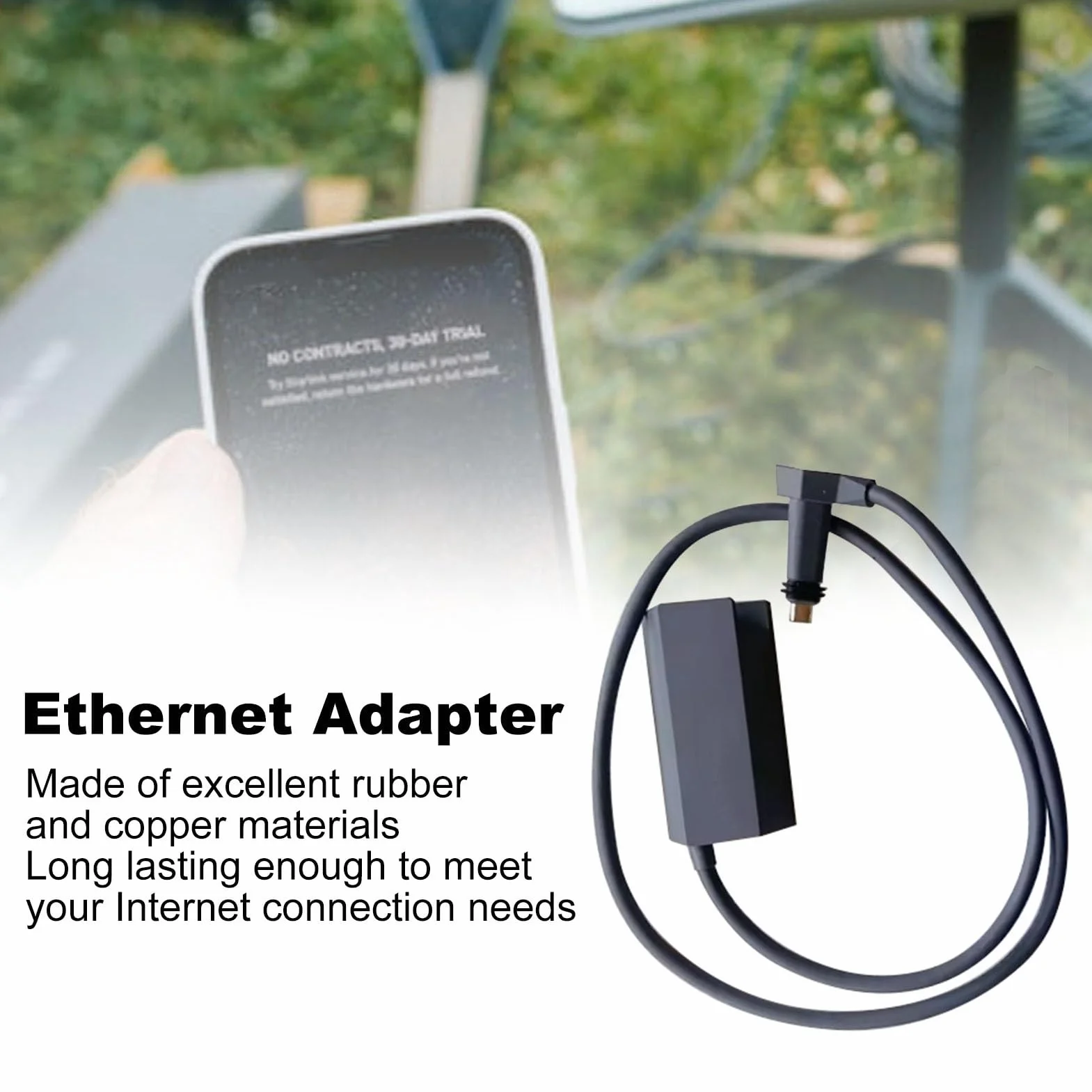 Adapter Ethernet do Przewodowej Sieci Zewnętrznej, Adapter Ethernet Internet Satelitarny V2, Antena Prostokątna Antena Satelitarna USB Internet Zestaw Powerline
