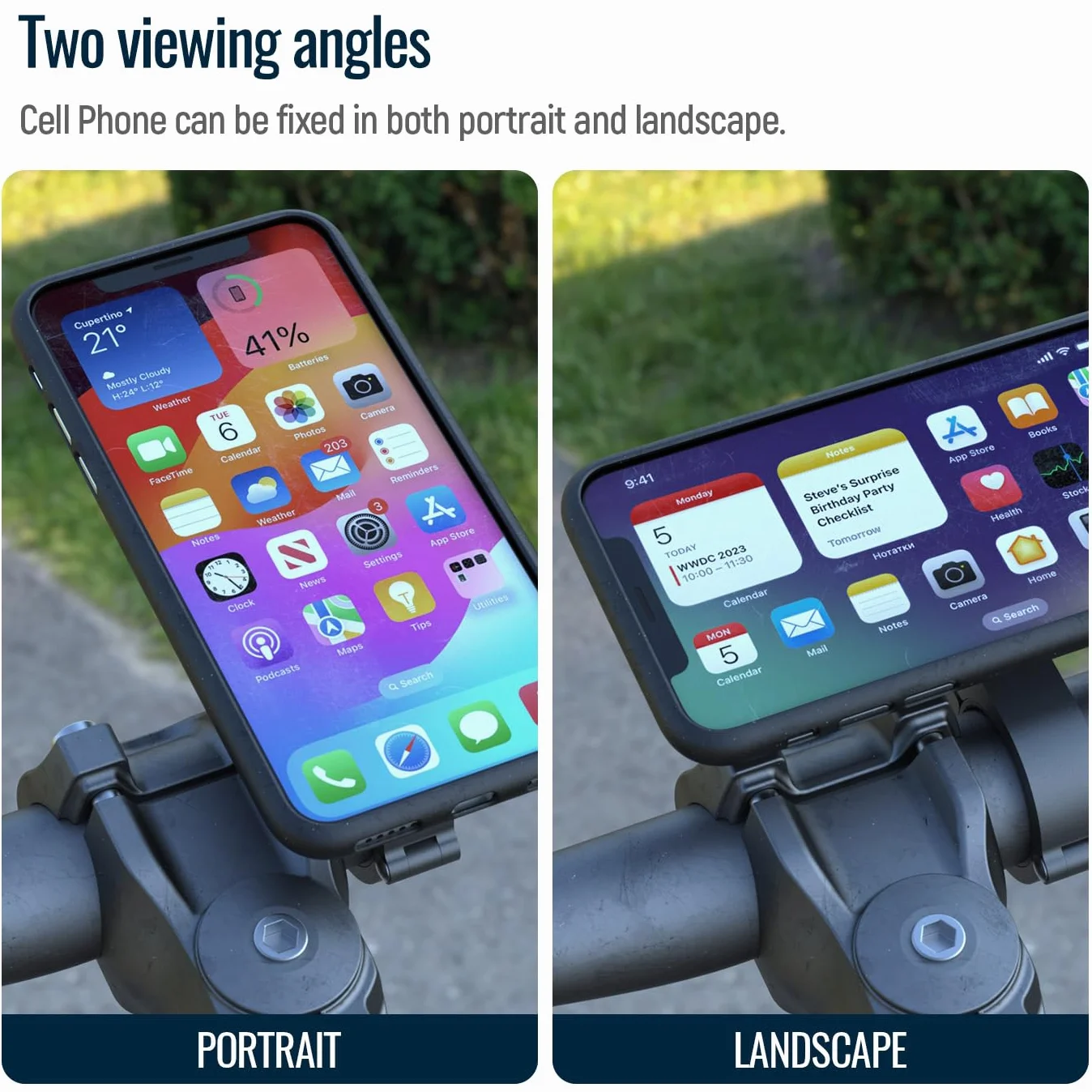 Uchwyt na telefon do roweru, uchwyt na telefon do motocykla z uniwersalnym adapterem, przedni uchwyt na kierownicę roweru górskiego, skutera, elektrycznego, MTB i roweru szosowego -Seria C - 1. gen】