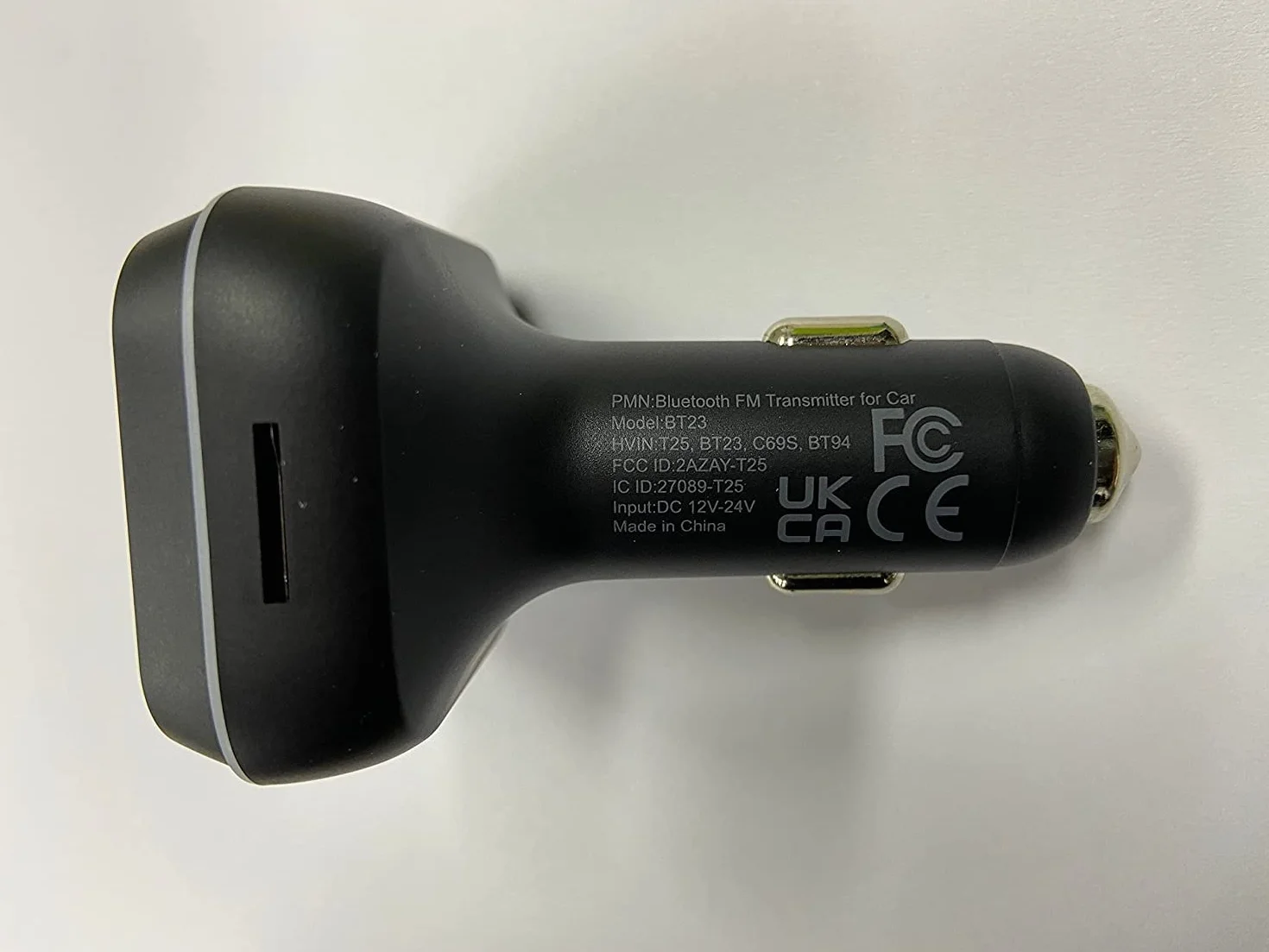 LENCENT Samochodowy nadajnik FM Bluetooth, ładowarka z przyłączem PD3.0 (USB-A) i QC3.0(USB-C), funkcja głośnomówiąca bezprzewodowy samochodowy odtwarzacz,transmiter, MP3, karta TF(micro SD)