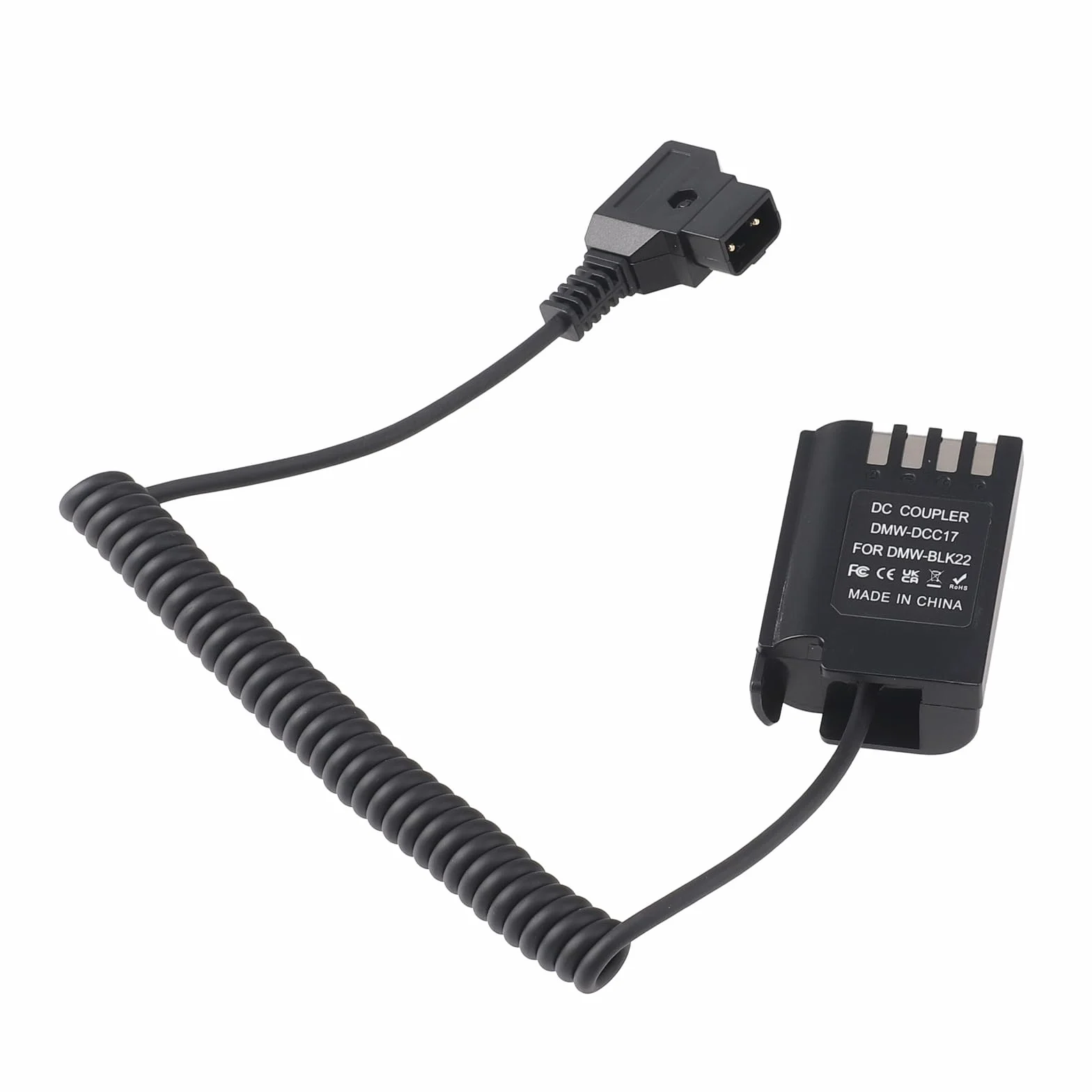 FOTGA Wtyczka D-TAP do DMW-BLK22/DCC17 dekodowana bateria Dummy DC łącznik adapter kabel zasilający kabel zasilający kabel zasilający do aparatu Panasonic Lumix DC-S5/S5II/S5K/GH5II/GH5M2/GH5S/GH6/G9