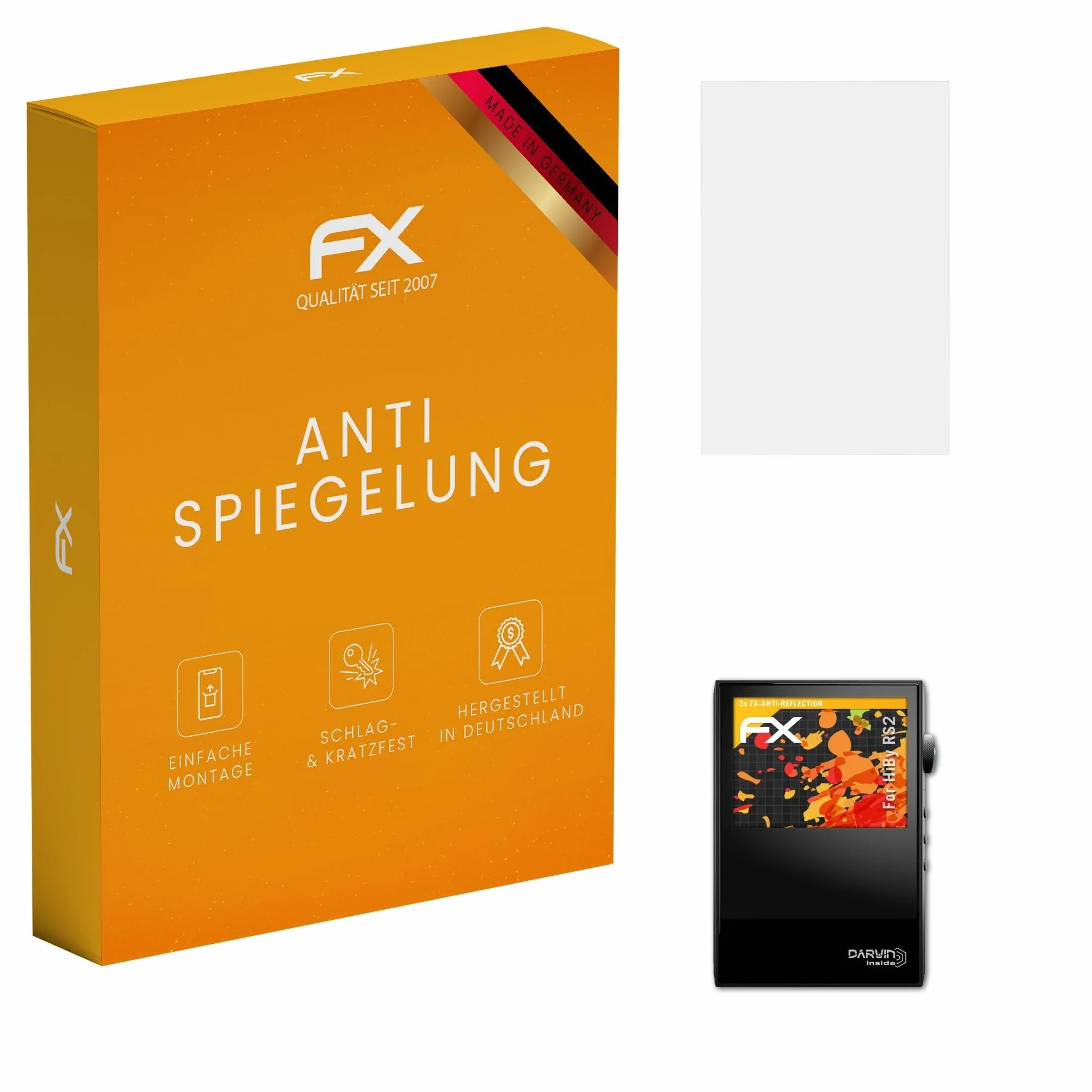 atFoliX Folia ochronna kompatybilny z HiBy RS2 antyrefleksyjne amortyzujace (3X)