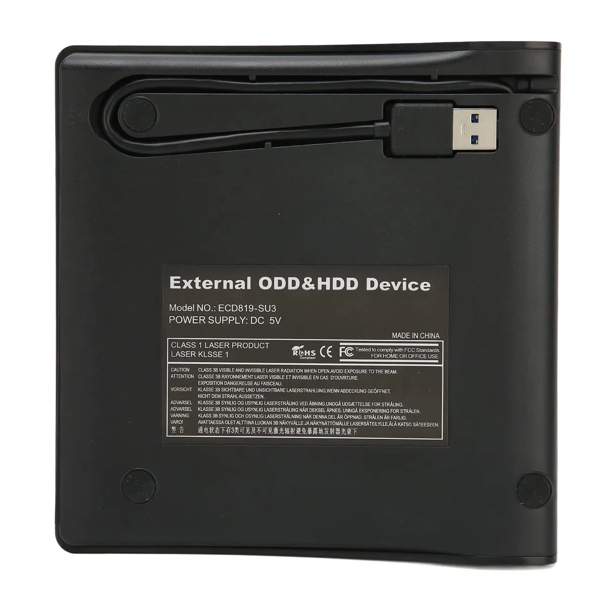 Zewnętrzna Obudowa Napędu DVD, Ul Ra Slim USB3.0 SA A USB 3.0 Napędy CD Optyczny Plastyk Ic do Przenośnego Biurka Opcjonalna Nagrywarka ROM Nie Ma Ebooka Płyta 9,5 Mm Czarna