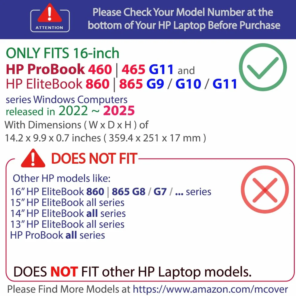 mCover Etui kompatybilne z HP ProBook 460 465 G11 EliteBook 860 865 G9 G10 G11 40.6 cm przezroczyste