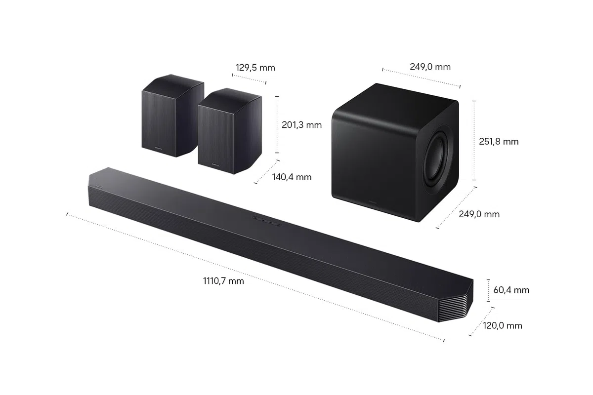 Samsung HW-Q935GH / Q930H Q-Series 9.1.4-kanałowy soundbar do telewizora, bezprzewodowy 6,5-calowy podwójny subwoofer 2.0.2 z tyłu, bezprzewodowy Dolby Atmos i DTS: X, SpaceFit Sound Pro, Q-Symphony