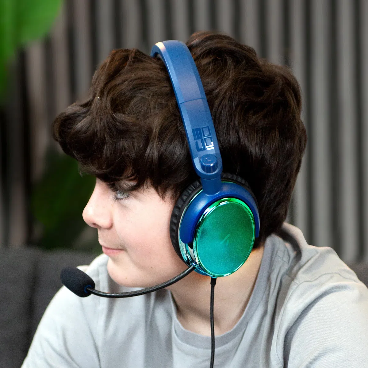 4Gamers C6-100 zestaw słuchawkowy do gier Strike - zielony i niebieski