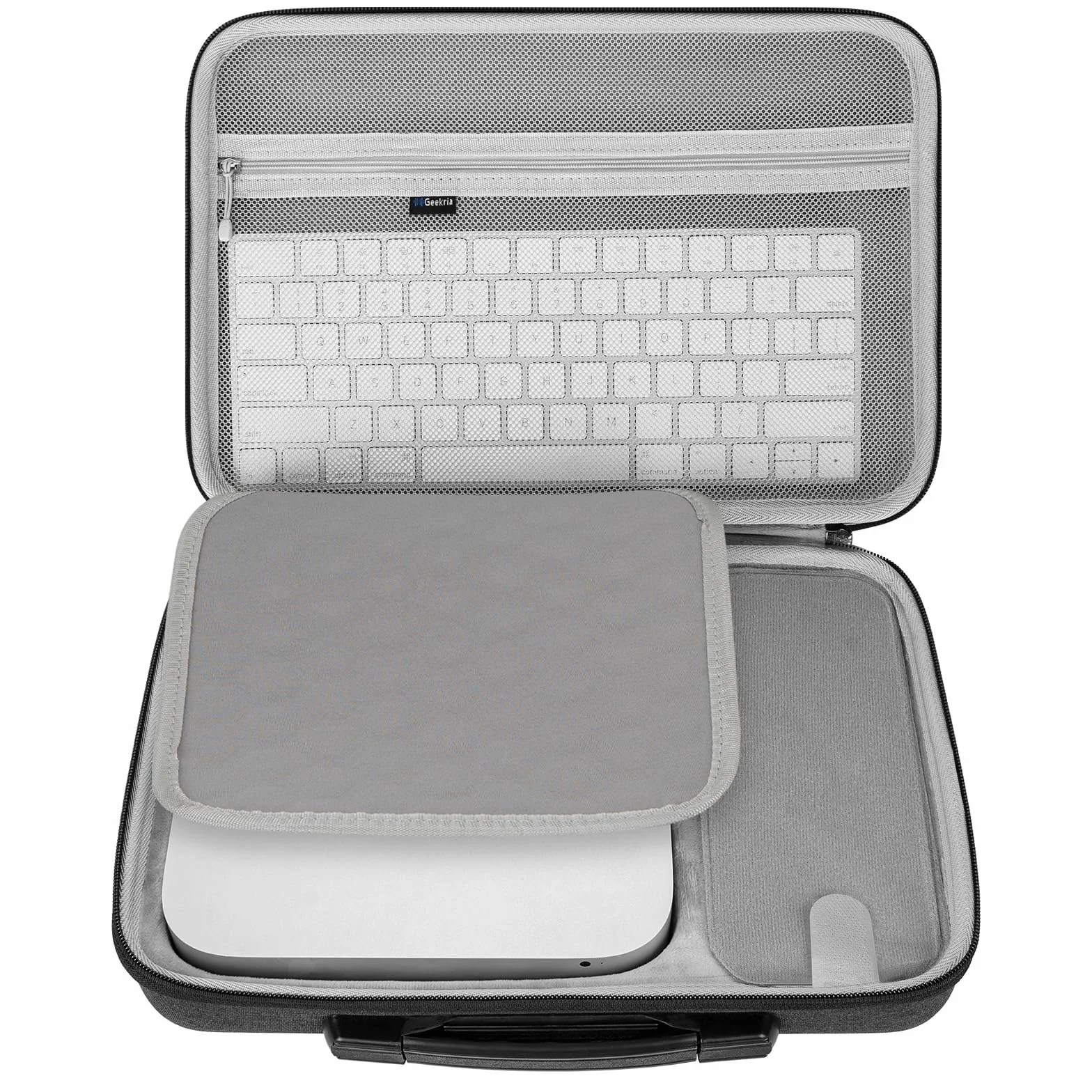 Geekria twarda walizka podróżna do mini PC, kompatybilna z Apple 2020/2023 Mac Mini M2/M1 (ciemnoszara)
