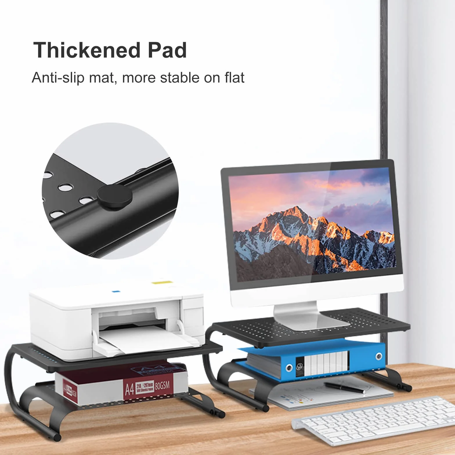 Suptek Stojak na ekran PC, uchwyt monitora do laptopa, komputera, iMaca, komputera o wadze maksymalnie 20 kg - wsporniki i akcesoria do komputerów PC 2-półkowy MST002
