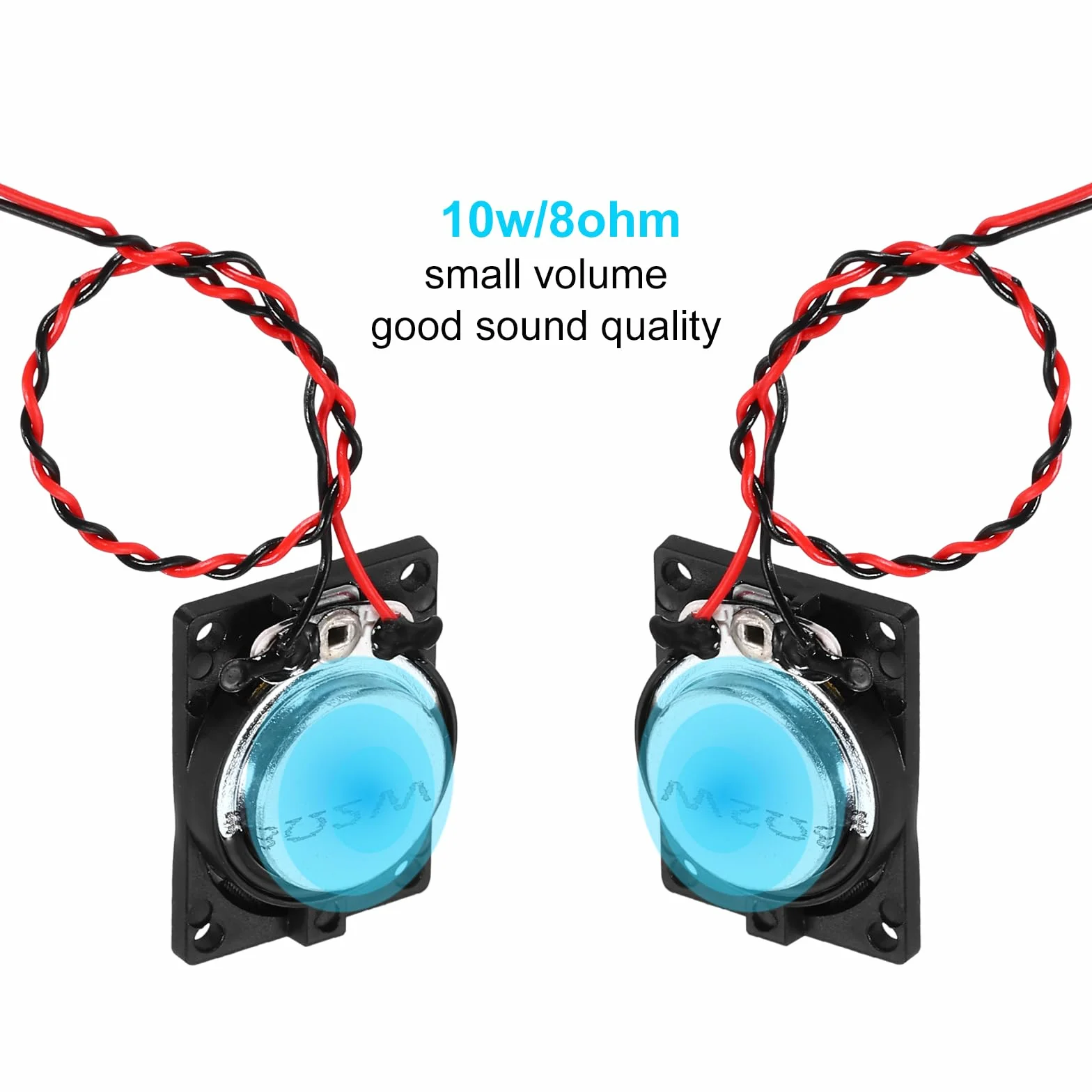QUARKZMAN 2 szt. 10 W 8 Ohm małe głośniki metalowa obudowa kwadratowy wewnętrzny głośnik mikro magnetyczny do głośników Mini DVD EVD przenośny przenośny multimedialny