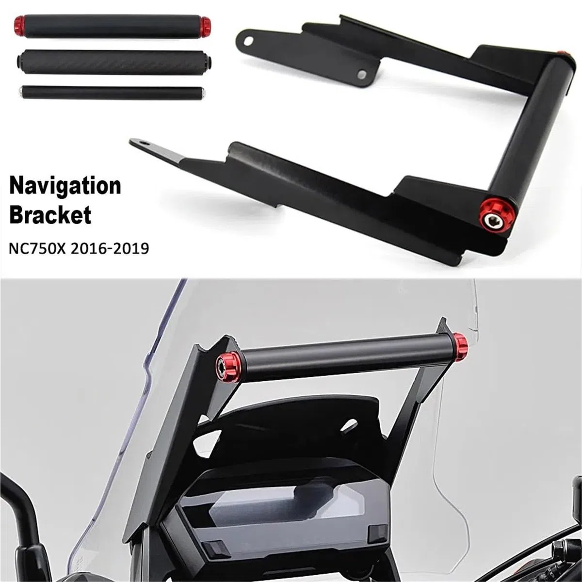 Pasuje do Honda NC750X 2016 2017 2018 2019 Akcesoria GPS Telefon Nawigacja GPS Uchwyt płyty adaptacyjnej Motocyklowy uchwyt do nawigacji(12mm)