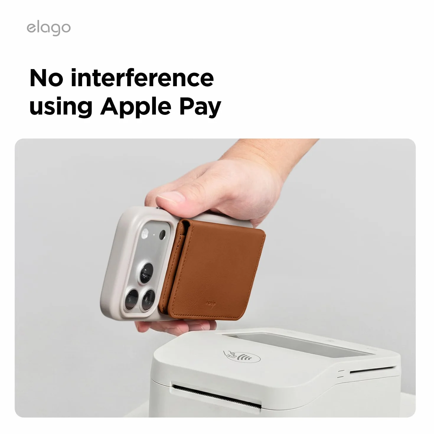 elago Magnetyczny Portfel ze Skóry Wegańskiej, Etui na Karty (3 Karty) Kompatybilny z MagSafe – Bezpieczny Portfel na Telefon, Ochrona przed Zarysowaniami i Uszkodzeniami (Brązowy)