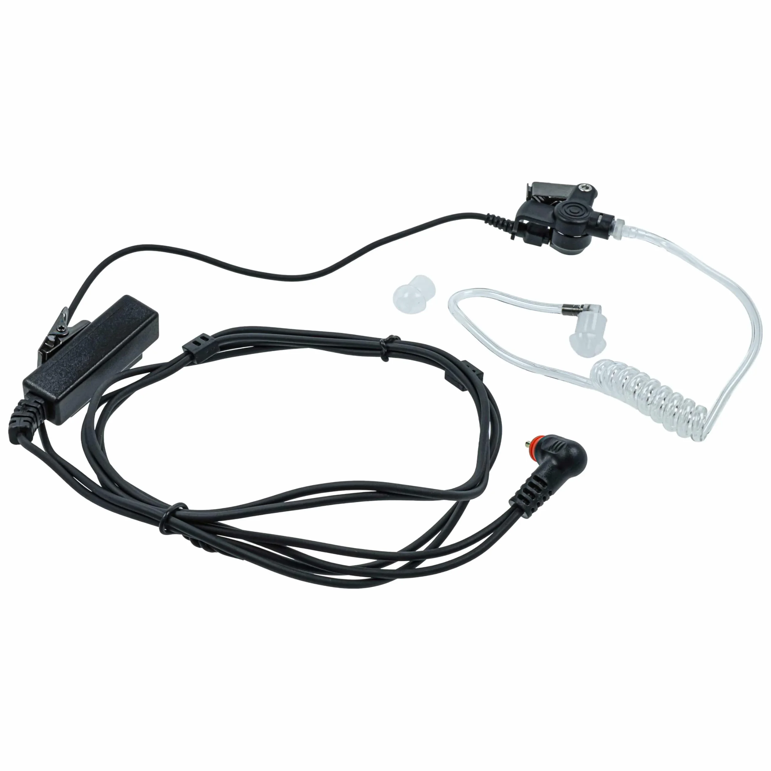 vhbw Zestaw słuchawkowy kompatybilny z Motorola SL7550, SL1K, SL4010, SL1600, SL4000, SL7500, SL1M krótkofalówka - przezroczysty, czarny