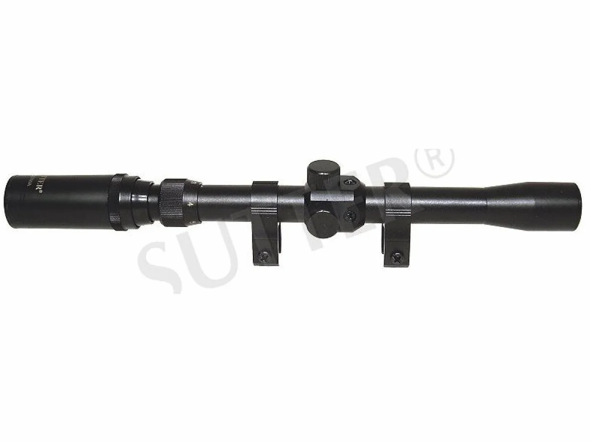 Luneta celownicza 3-7 x 20 Duplex z montażem 11 mm - do małego kalibru, wiatrówki i pistoletu pneumatycznego - celownik / nowy model 2018