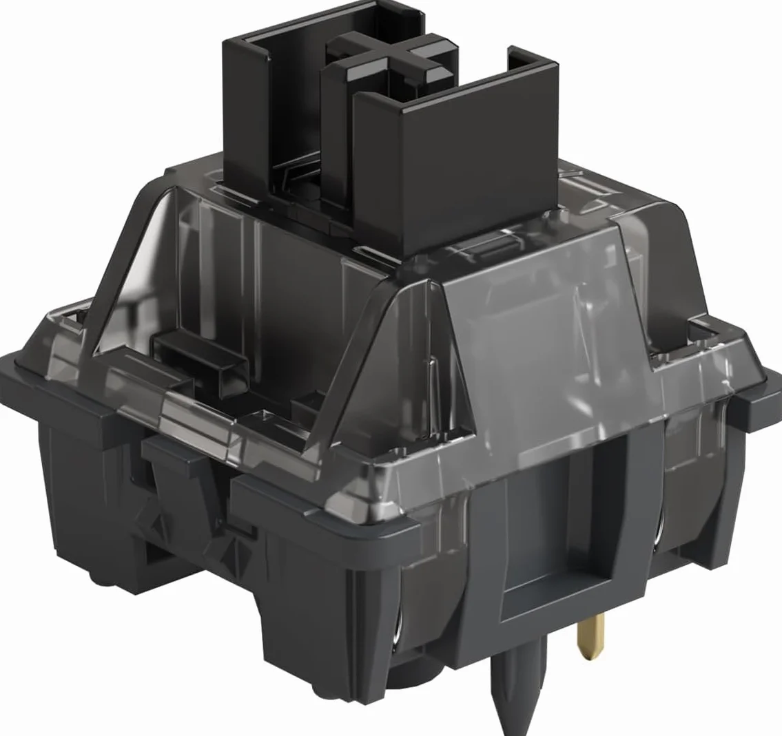 Akko V3 Pro kremowy czarny przełącznik klawiatury z pyłoszczelnym trzpieniem do mechanicznej klawiatury do gier, 5-pinowe przełączniki liniowe do klawiatury do gier (45 szt.)