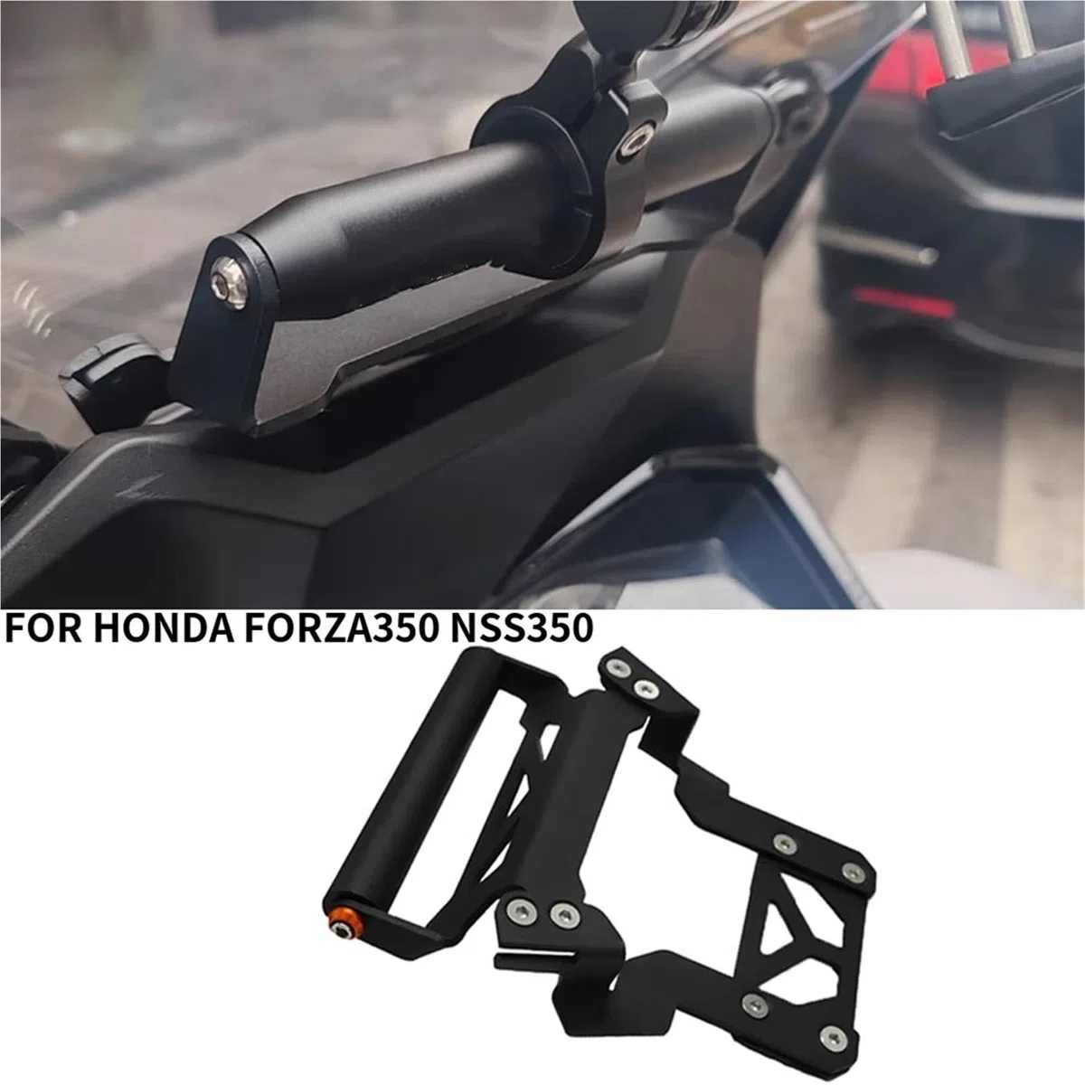 Motocyklowy uchwyt Pasuje do Honda FORZA350 NSS350 Uchwyt na nawigację Uchwyt na telefon Uchwyt na kamerę samochodową Stojak na telefon(No logo 12mm)