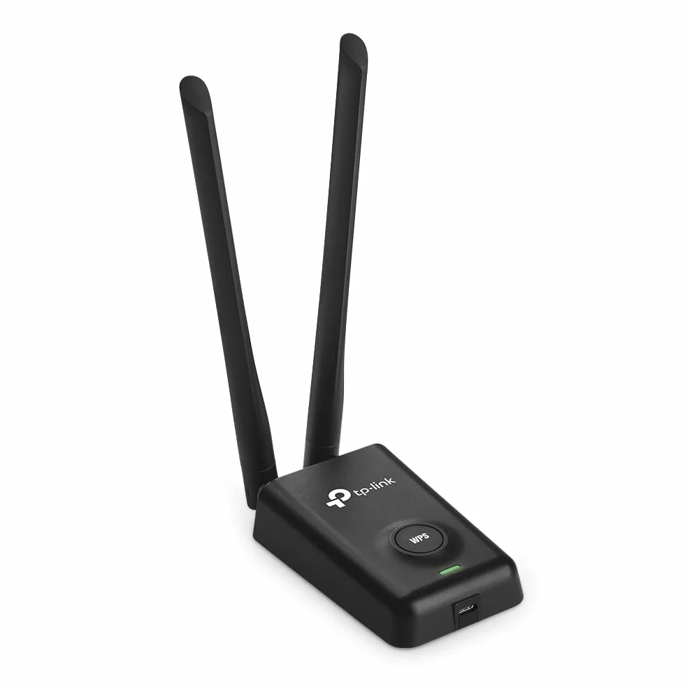 TP-Link TL-WN8200ND | Adapter USB WiFi N300 | 2× anteny 5 dBi | Wysoka moc | Obsługa Windows i Linux