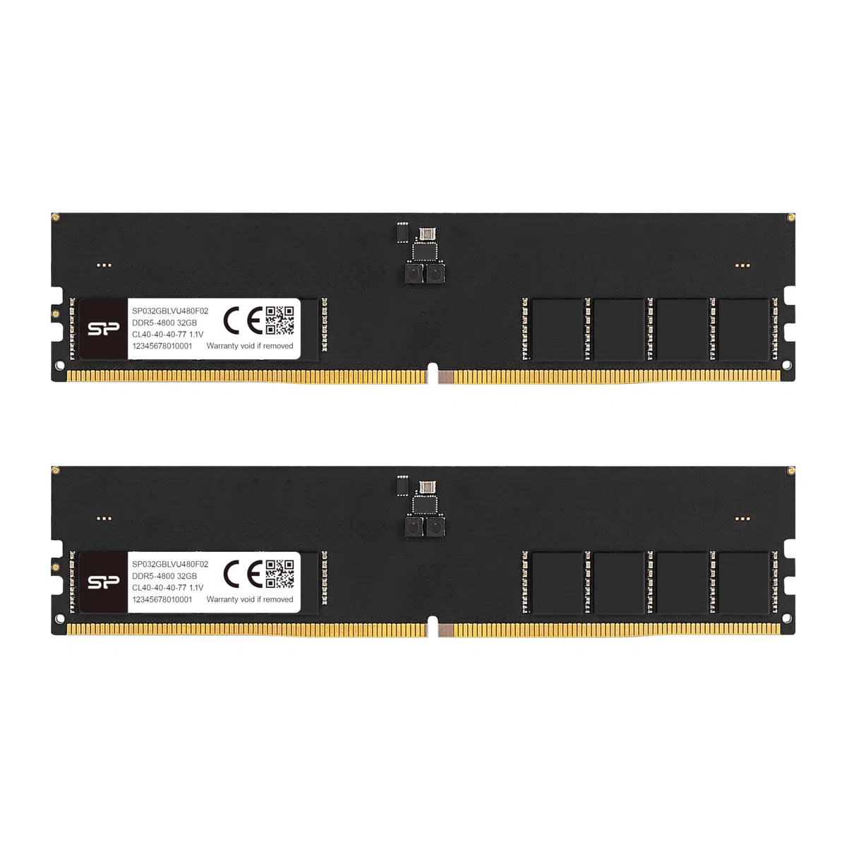 Silicon Power SP064GBLVU480F22 Pamięć RAM do komputerów stacjonarnych DDR5 64 GB (32 GB x 2) 4800 MHz (PC5-38400) 288-pinowy CL40 1,1 V UDIMM