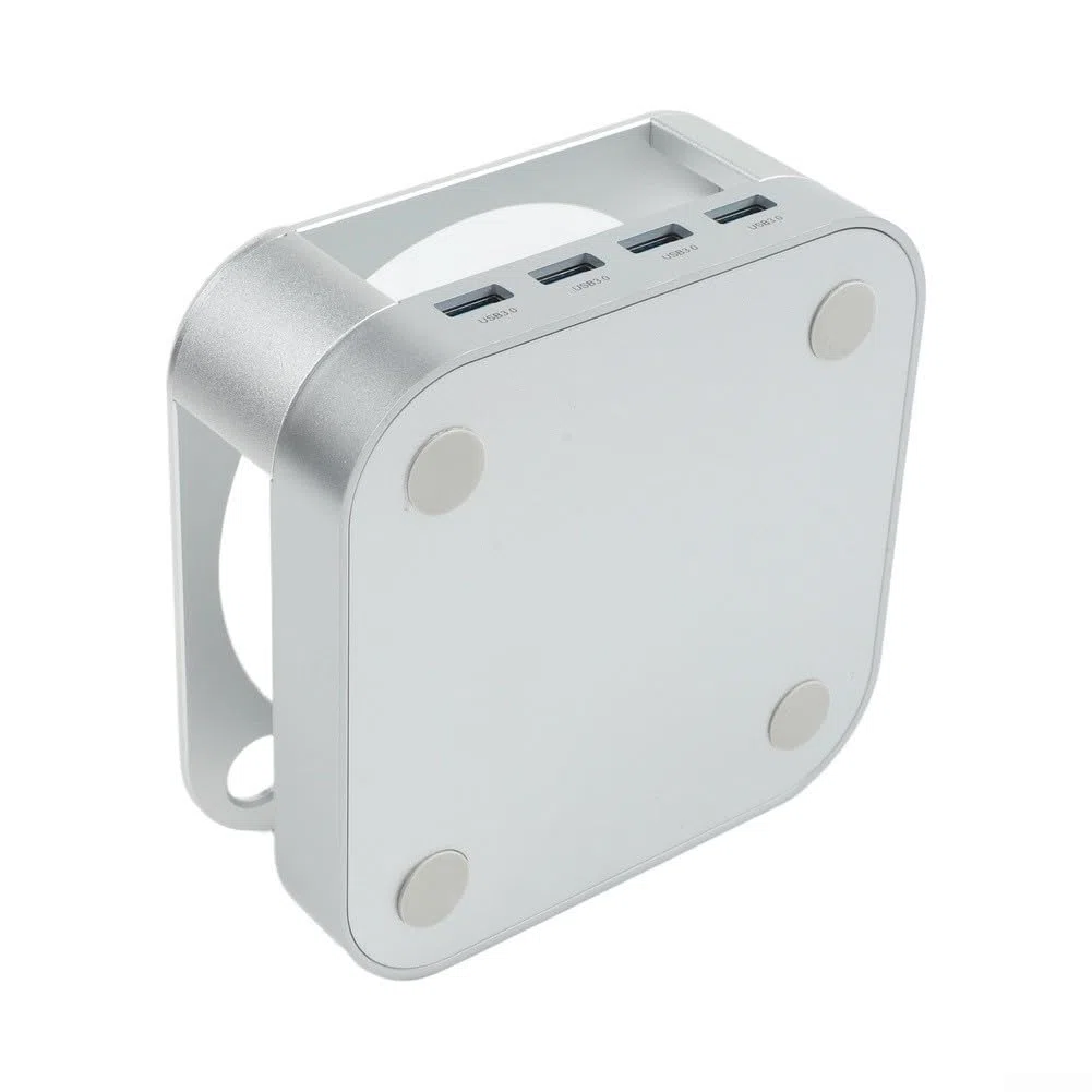 Stacja dokująca do komputera Mac do mini aluminium uchwyt pionowy USB 3.0 szybkie ładowanie, oszczędność miejsca, srebrna