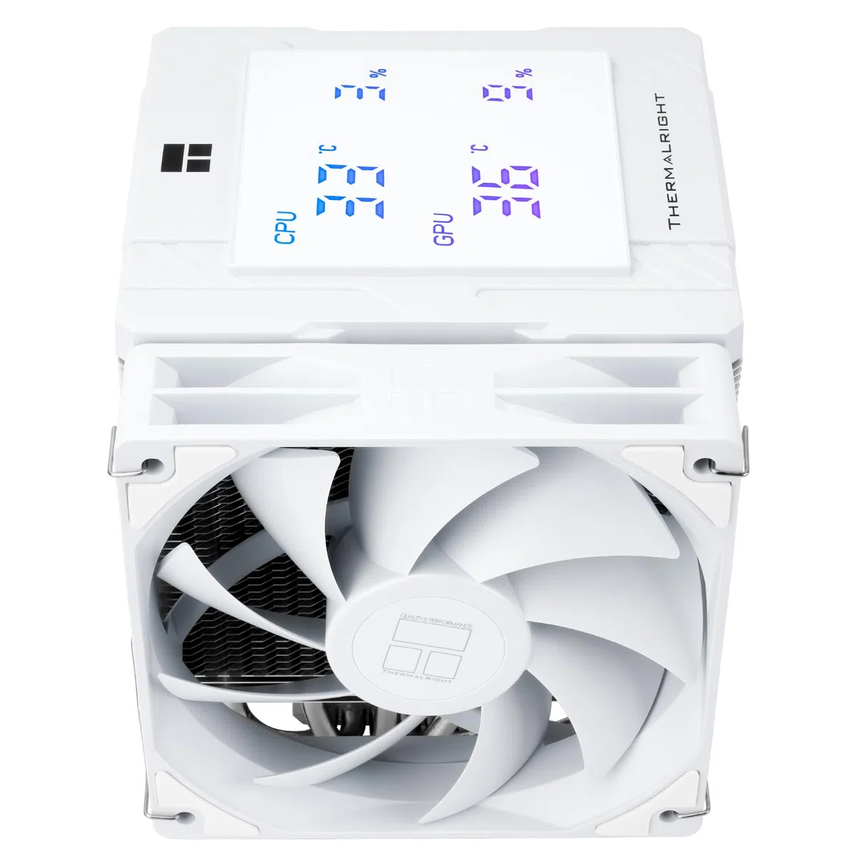 Thermalright Peerless Assassin 120 Chłodzenie CPU, ekran cyfrowy, 6 ciepłowodów, do AM4/AM5, Intel LGA1700/1851/1150/1151/1200, biały