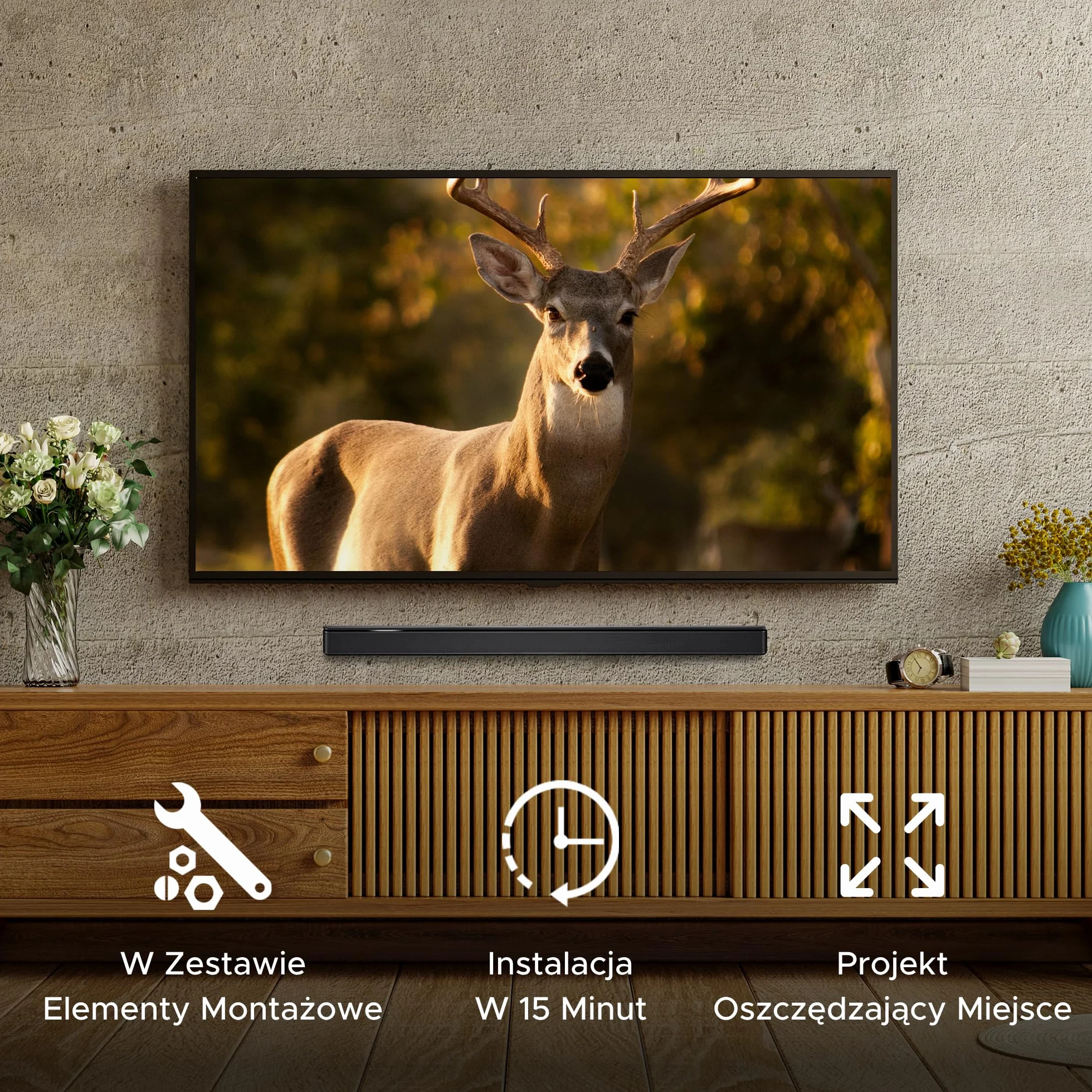 Sound Bass Soundbar Smart 300 500 550 600 700 900 Lifestyle Ultra Uchwyt Ścienny do Bose 300/500/550/600/700/900 Ultra, Smart Sound Bar, TV Speaker, Regulowany Uchwyt Montażowy pod Telewizorem, Czarny