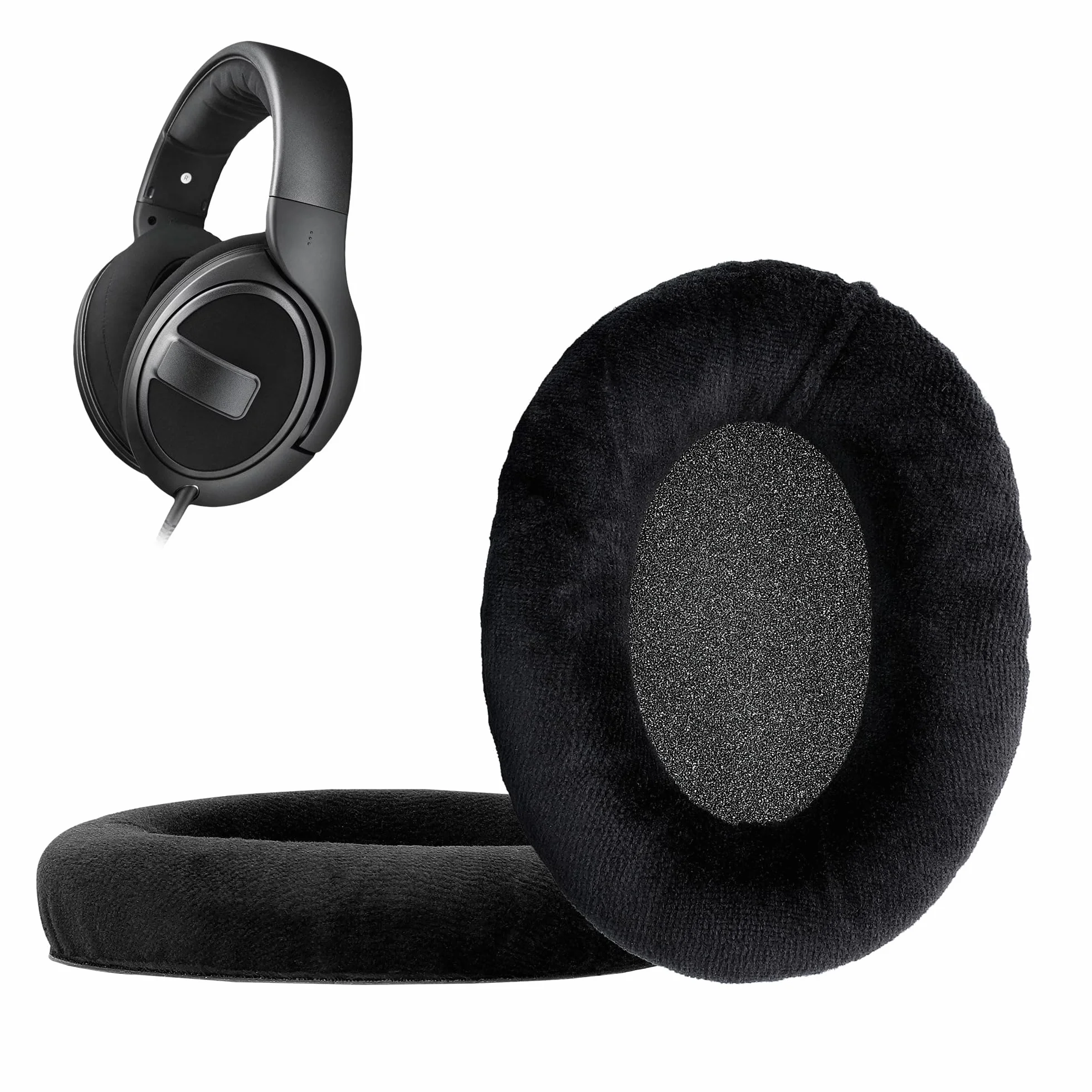 kwmobile welurowe nauszniki do Sennheiser HD 559/569/599, czarne
