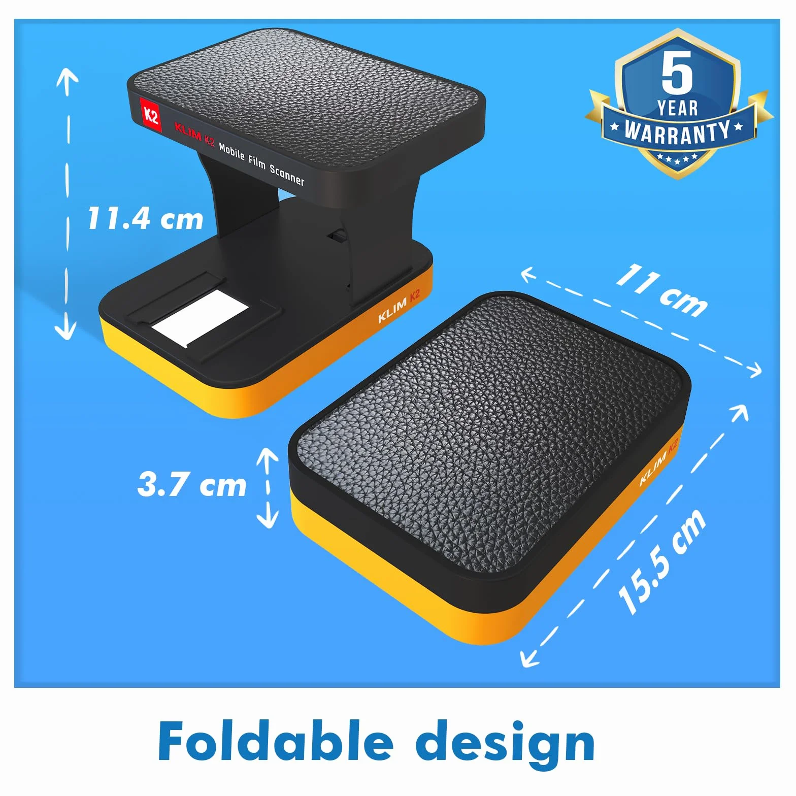KLIM Mobilny skaner folii K2 35 mm skaner slajdów zdjęć zestaw